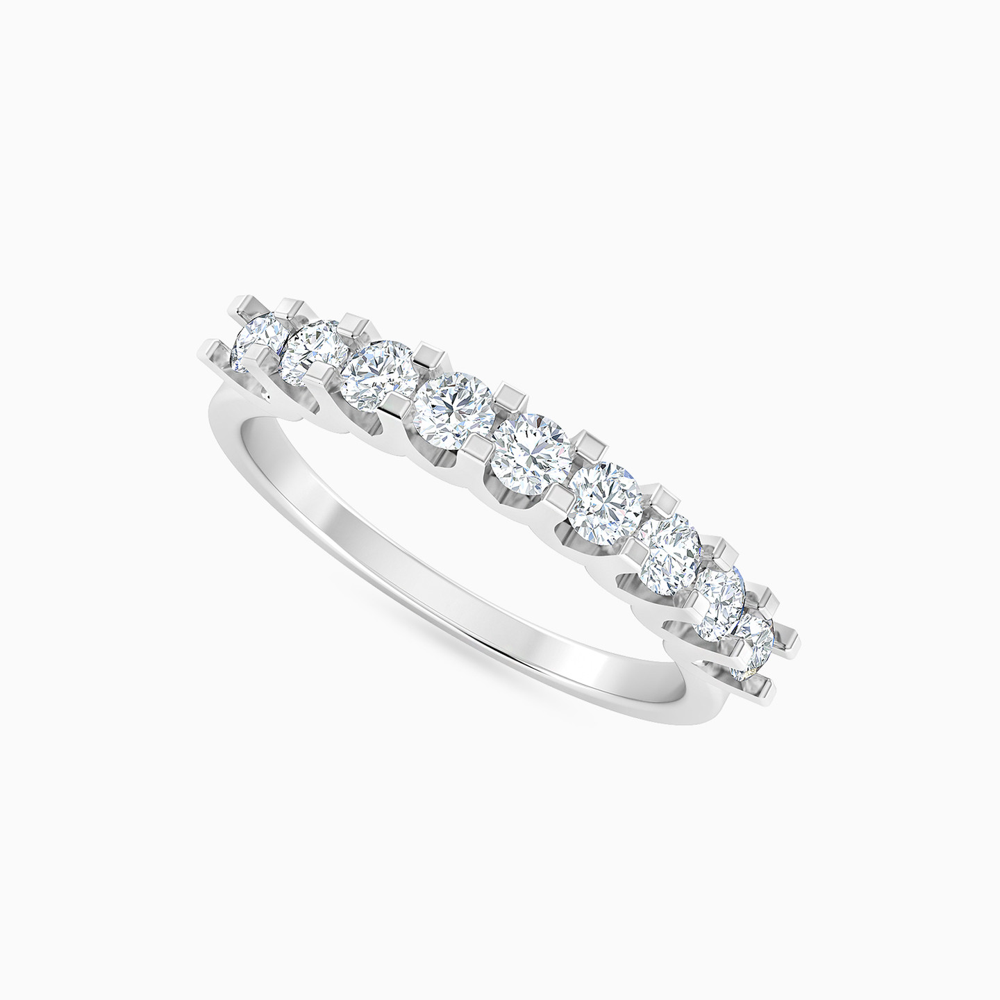 خاتم ذهب دائرة عيار 18 قيراط مزين بالألماس - 4 خاتم ذهب دائرة عيار 18 قيراط مزين بالألماس - 4