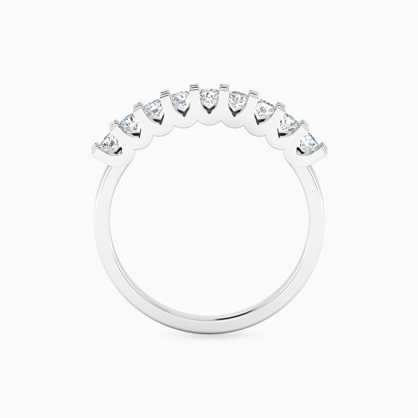 خاتم ذهب دائرة عيار 18 قيراط مزين بالألماس - 5 خاتم ذهب دائرة عيار 18 قيراط مزين بالألماس - 5