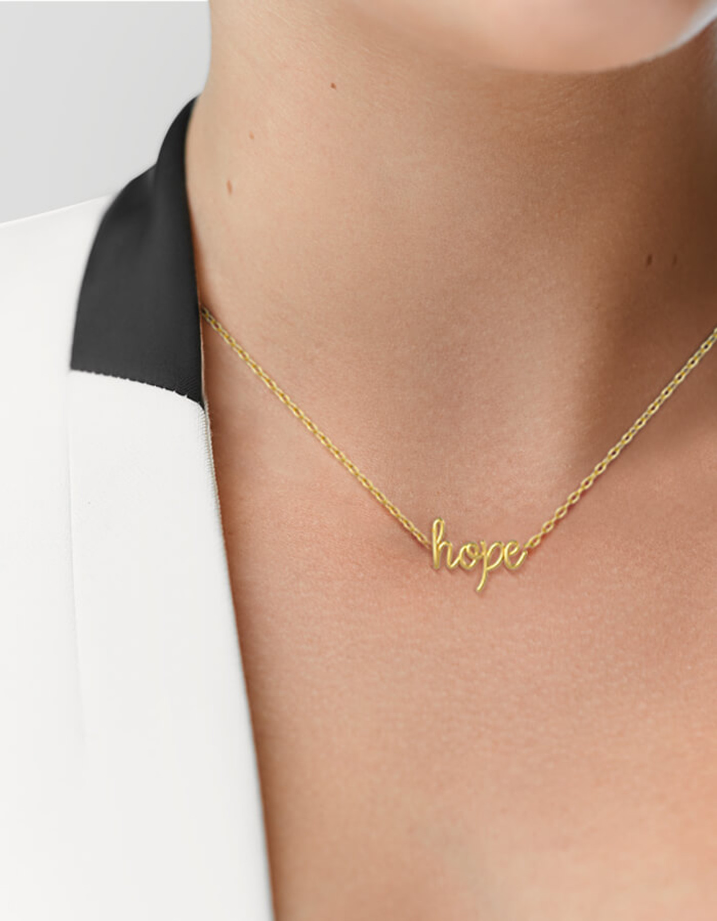 Hope Necklace In 18K Gold - 2 Hope Necklace In 18K Gold - 2