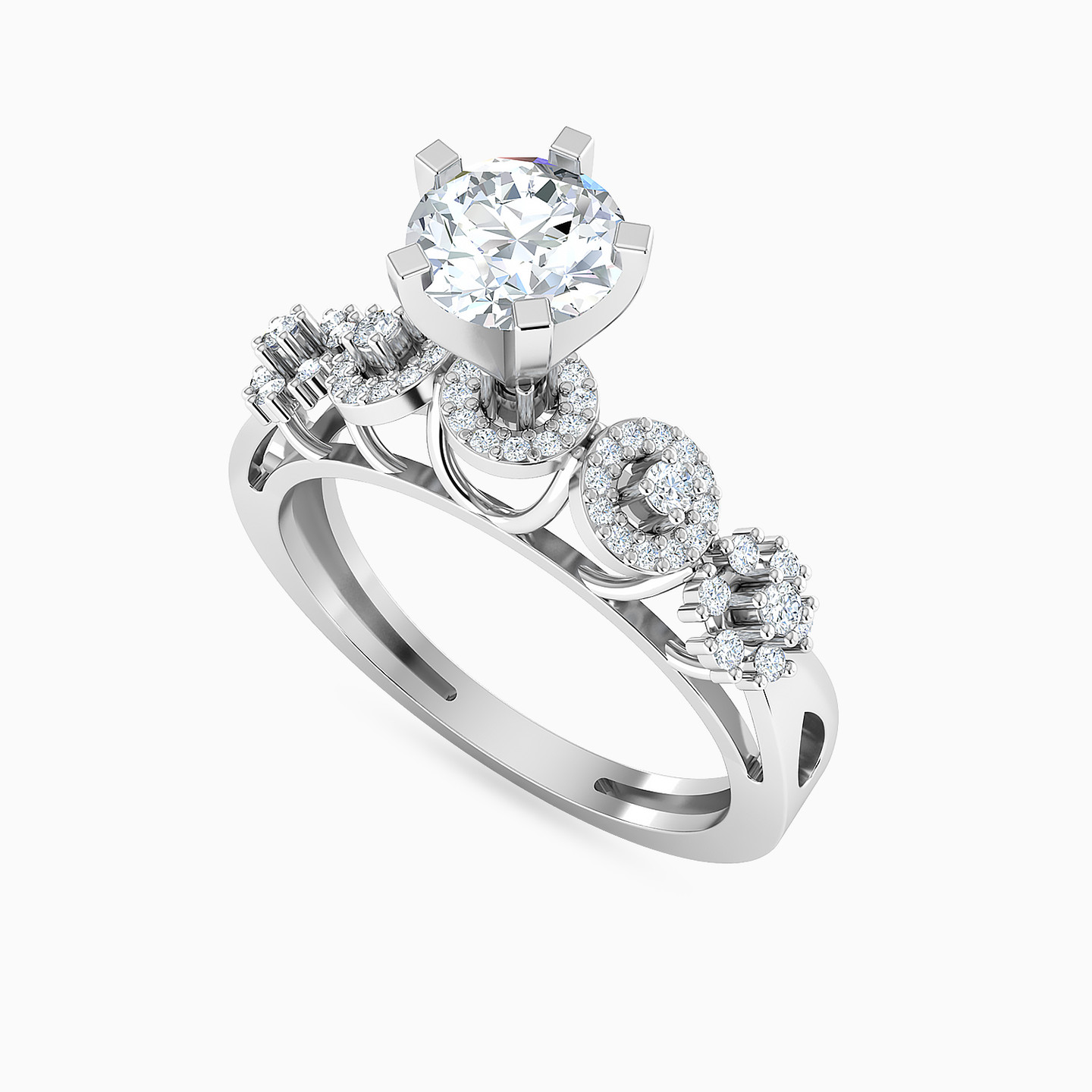 Circle Diamond Ring in 18K Gold - 5