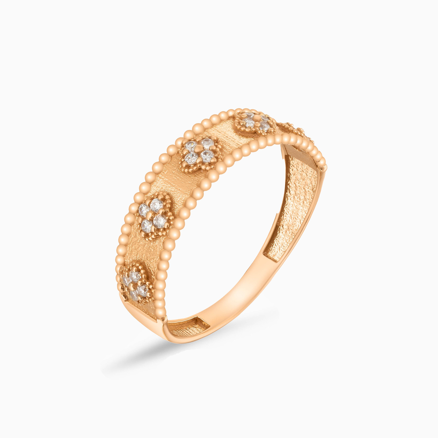 21K Gold Cubic Zirconia Twin Rings - 3