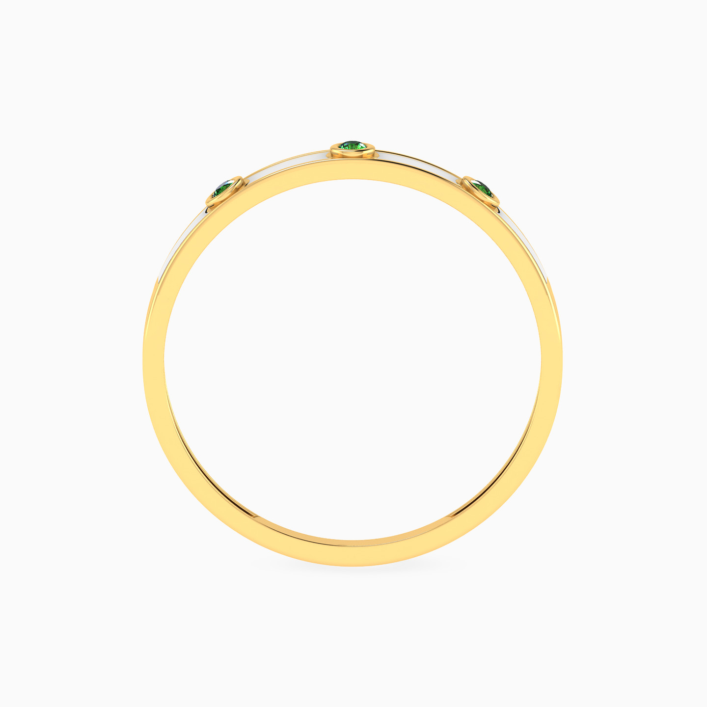 Abstract Shaped Colored Stones & Enamel Coated Statement Ring in 14K Gold - 5 Abstract Shaped Colored Stones & Enamel Coated Statement Ring in 14K Gold - 5