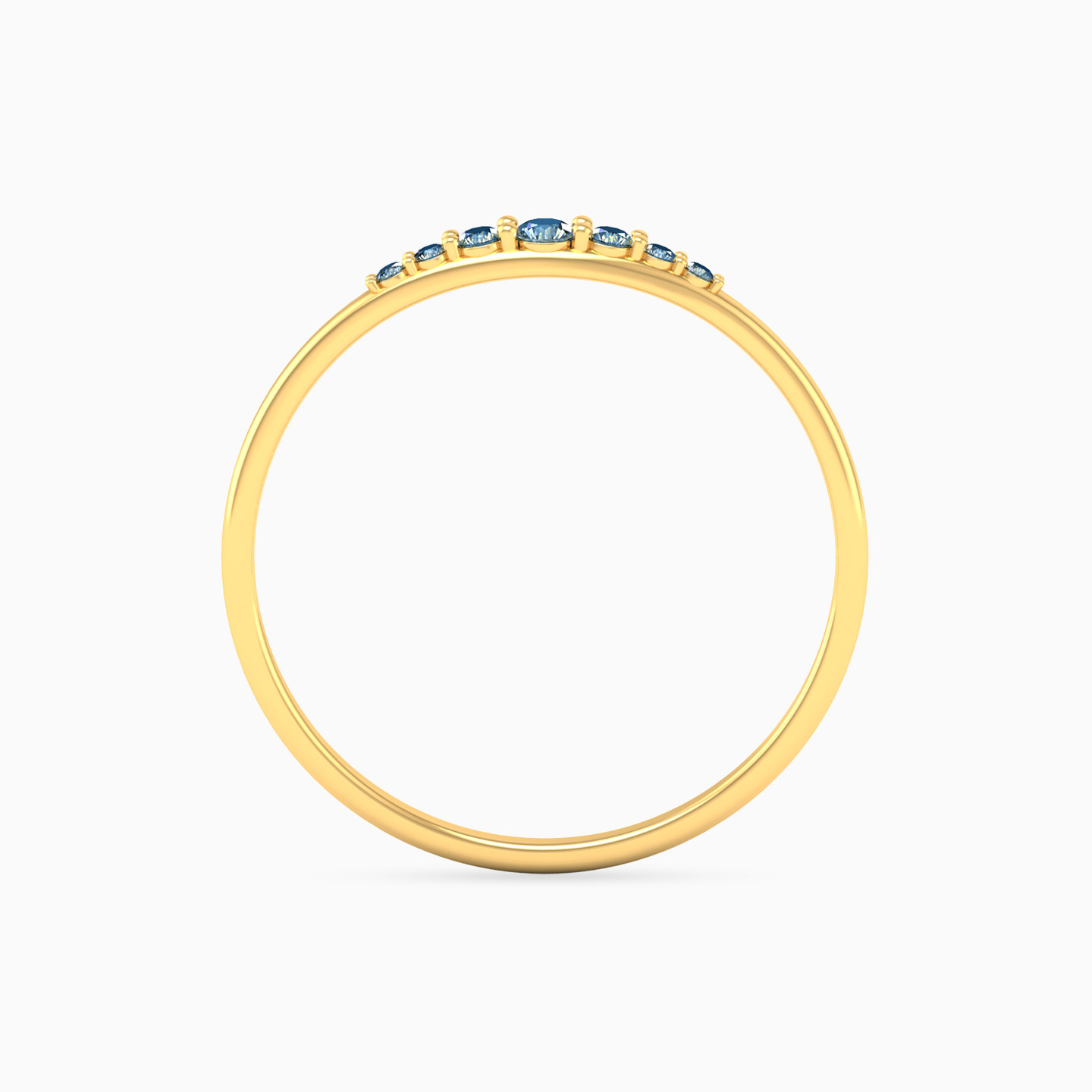 Round Shaped Colored Stones Statement Ring in 14K Gold - 4 Round Shaped Colored Stones Statement Ring in 14K Gold - 4