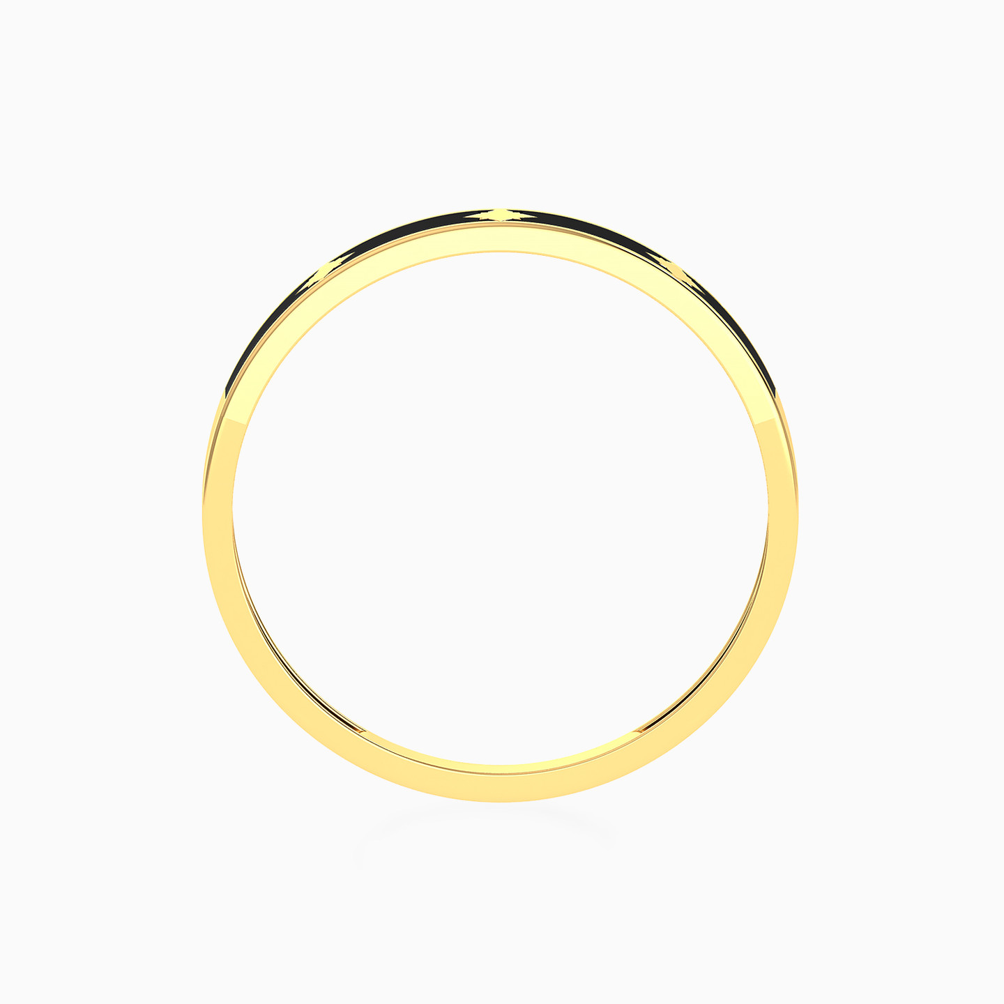 Abstract Shaped Enamel Coated Statement Ring in 14K Gold - 4