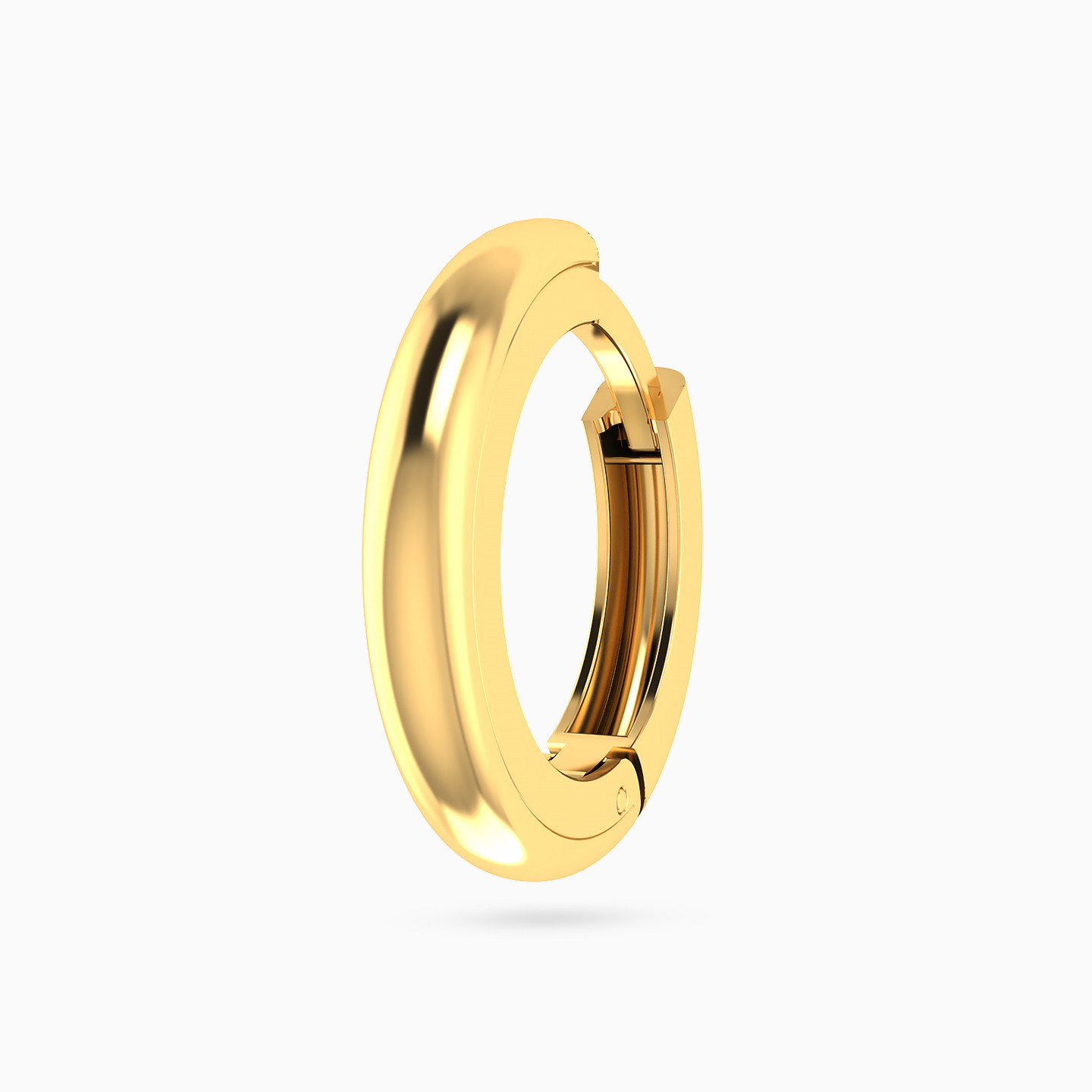 Circle Shaped Hoop Earring in 14K Gold - 1 Piece - 3 Circle Shaped Hoop Earring in 14K Gold - 1 Piece - 3