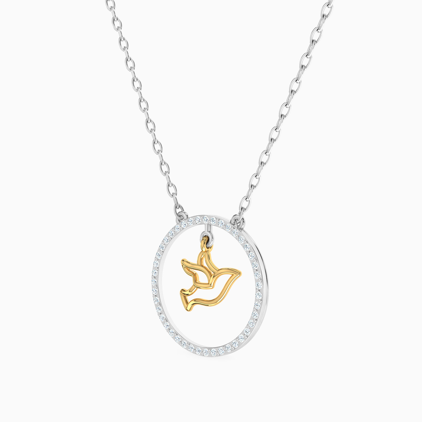 Dove Diamond Necklace in 18K Gold - 2 Dove Diamond Necklace in 18K Gold - 2