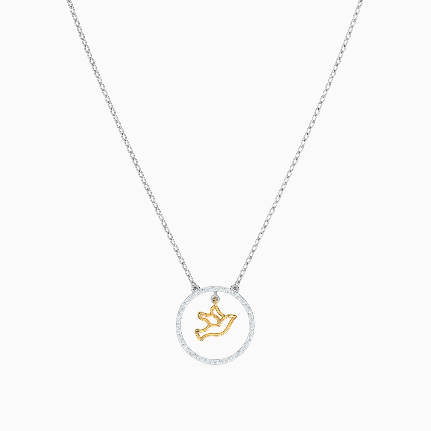 Dove Diamond Necklace in 18K Gold - 3 Dove Diamond Necklace in 18K Gold - 3