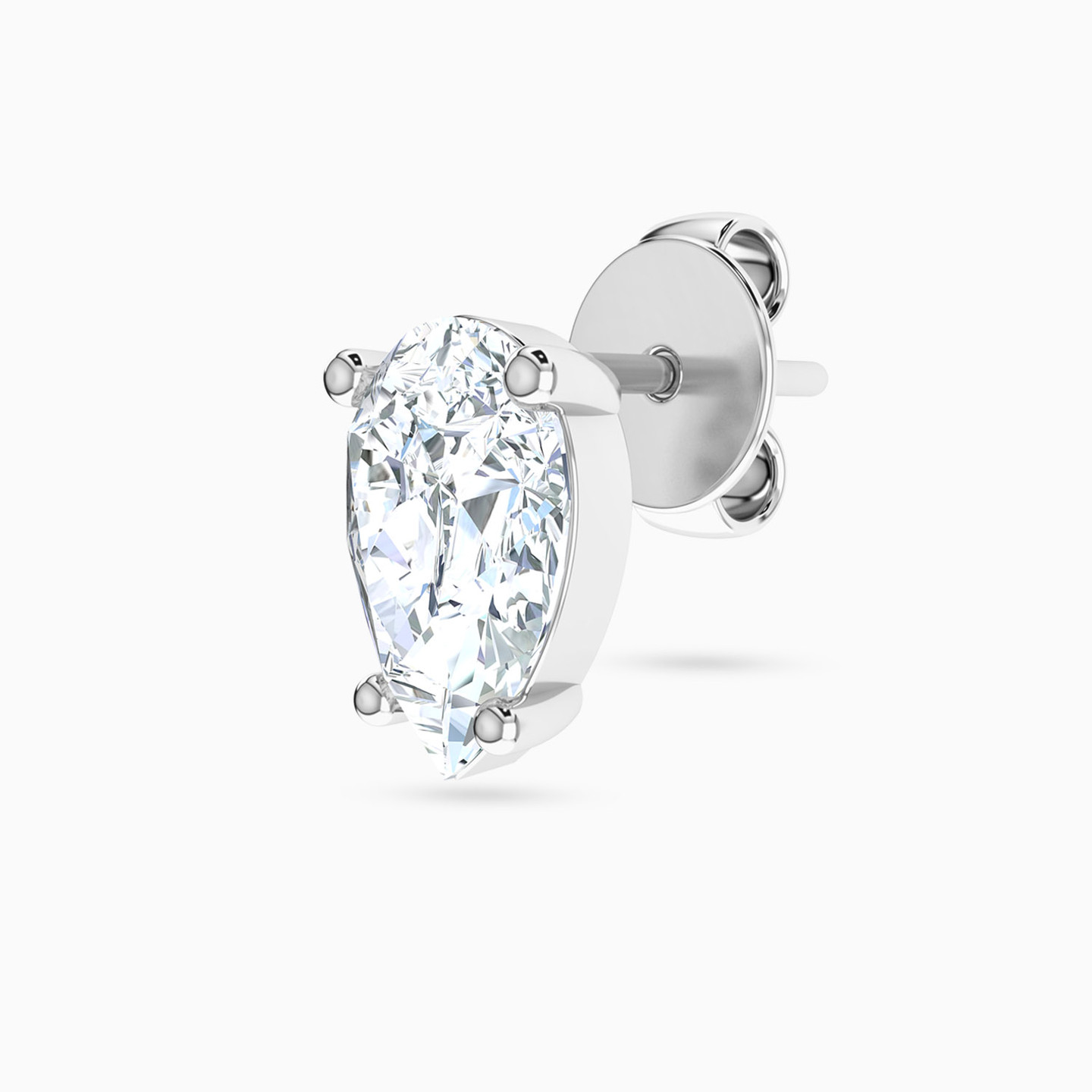 أقراط صغيرة ذهب شكل قطرة عيار 18 قيراط مزينة بأحجار الزركون - 3 أقراط صغيرة ذهب شكل قطرة عيار 18 قيراط مزينة بأحجار الزركون - 3