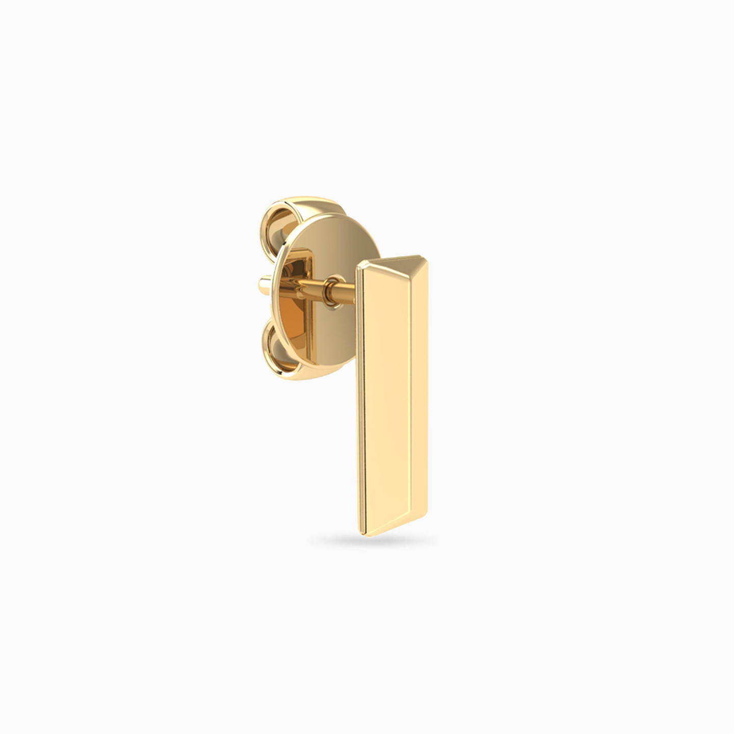Rectangle Stud Earrings in 18K Gold - 3 Rectangle Stud Earrings in 18K Gold - 3