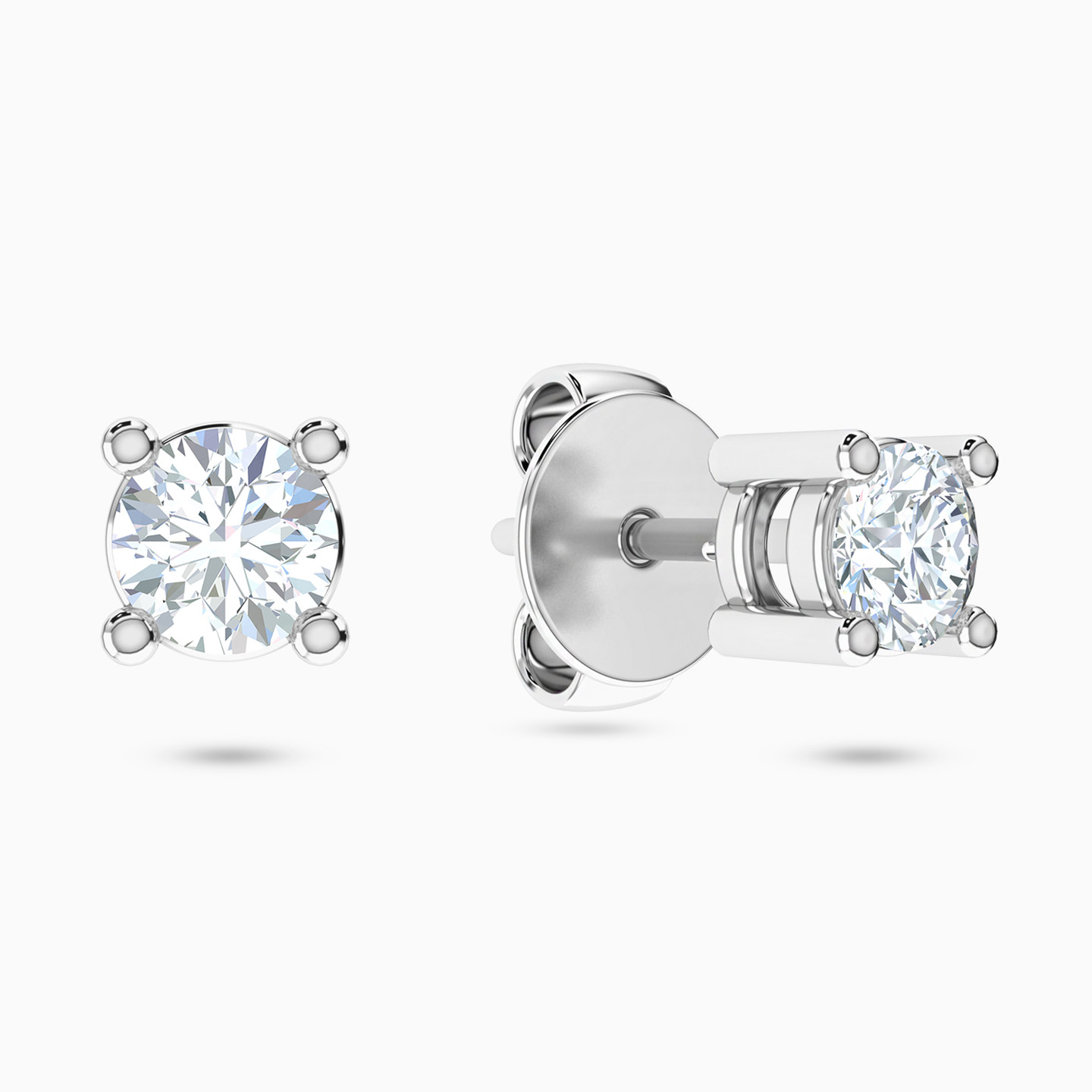 Circle Diamonds Stud Earrings in 18K Gold - 2 Circle Diamonds Stud Earrings in 18K Gold - 2