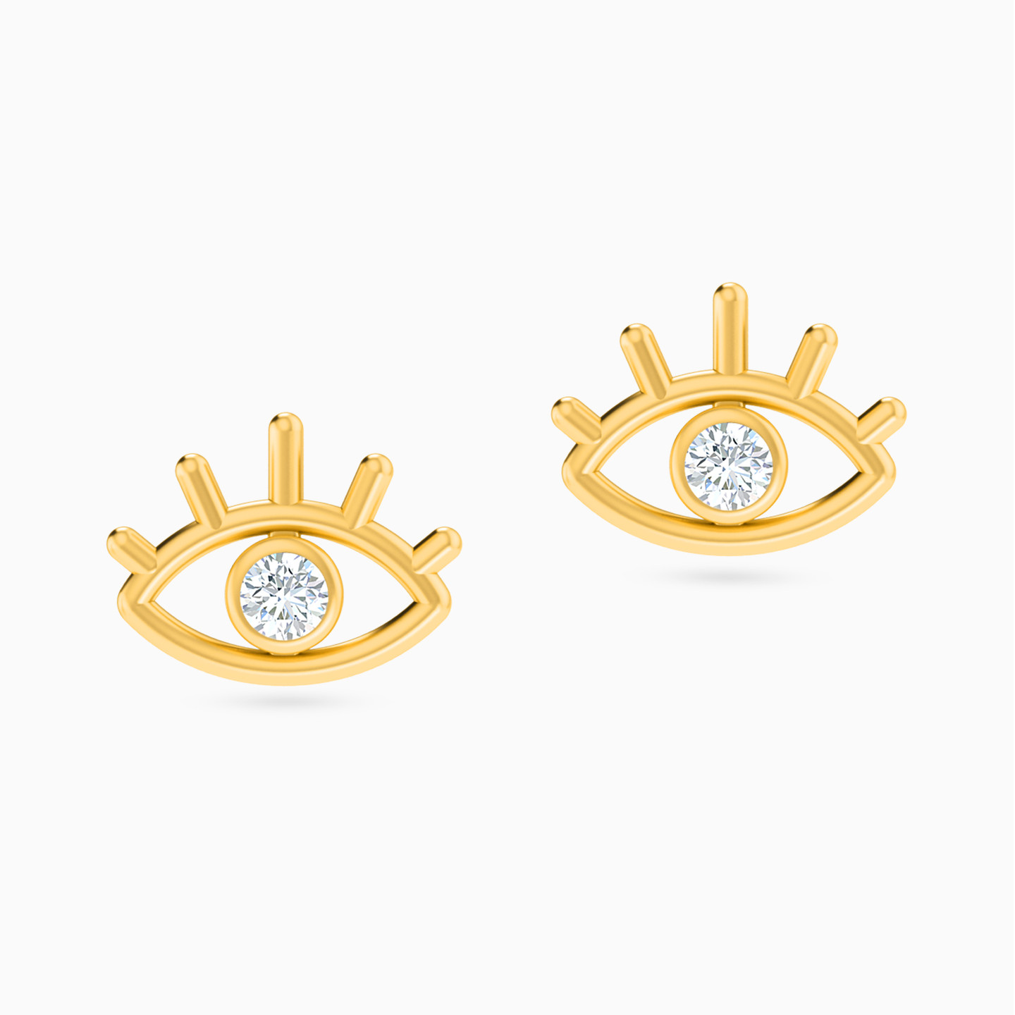 Eye Diamonds Stud Earrings in 18K Gold