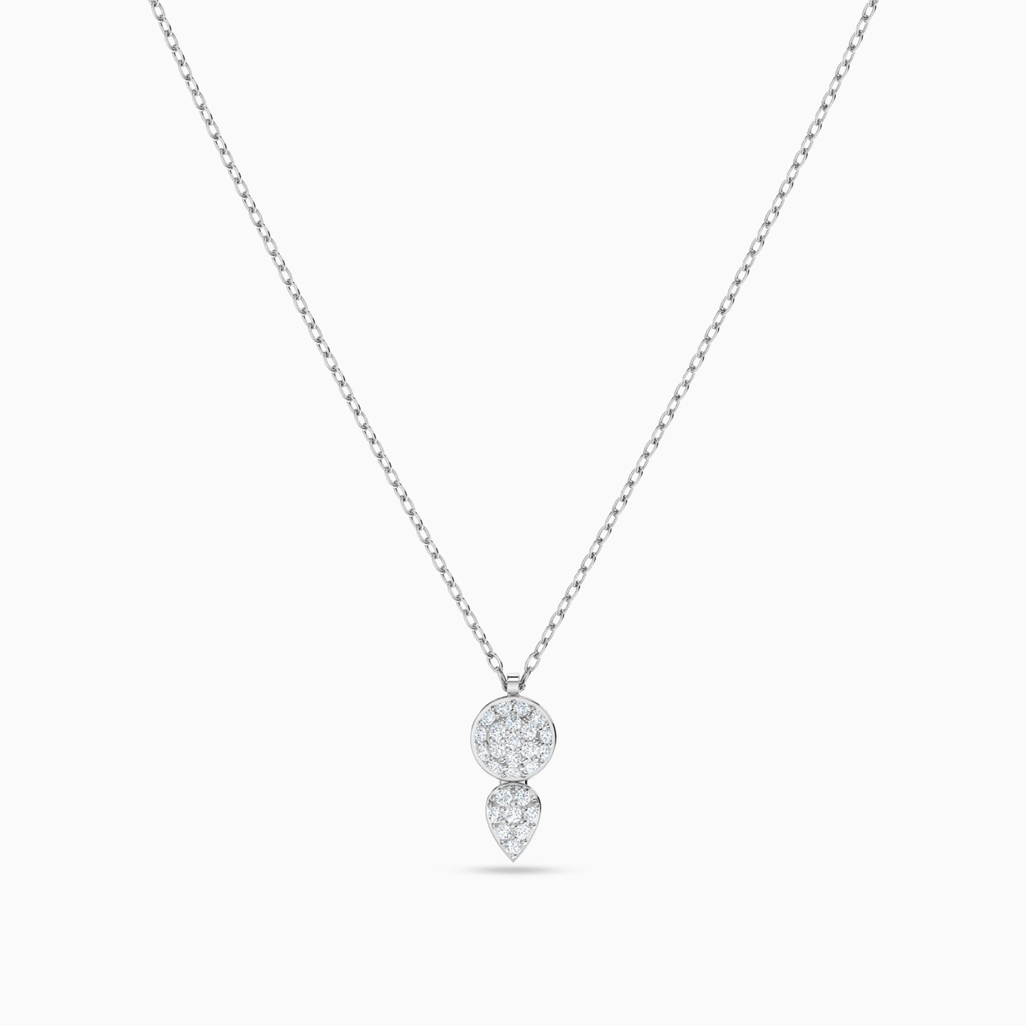 18K Gold Cubic Zirconia Pendant Necklace - 3