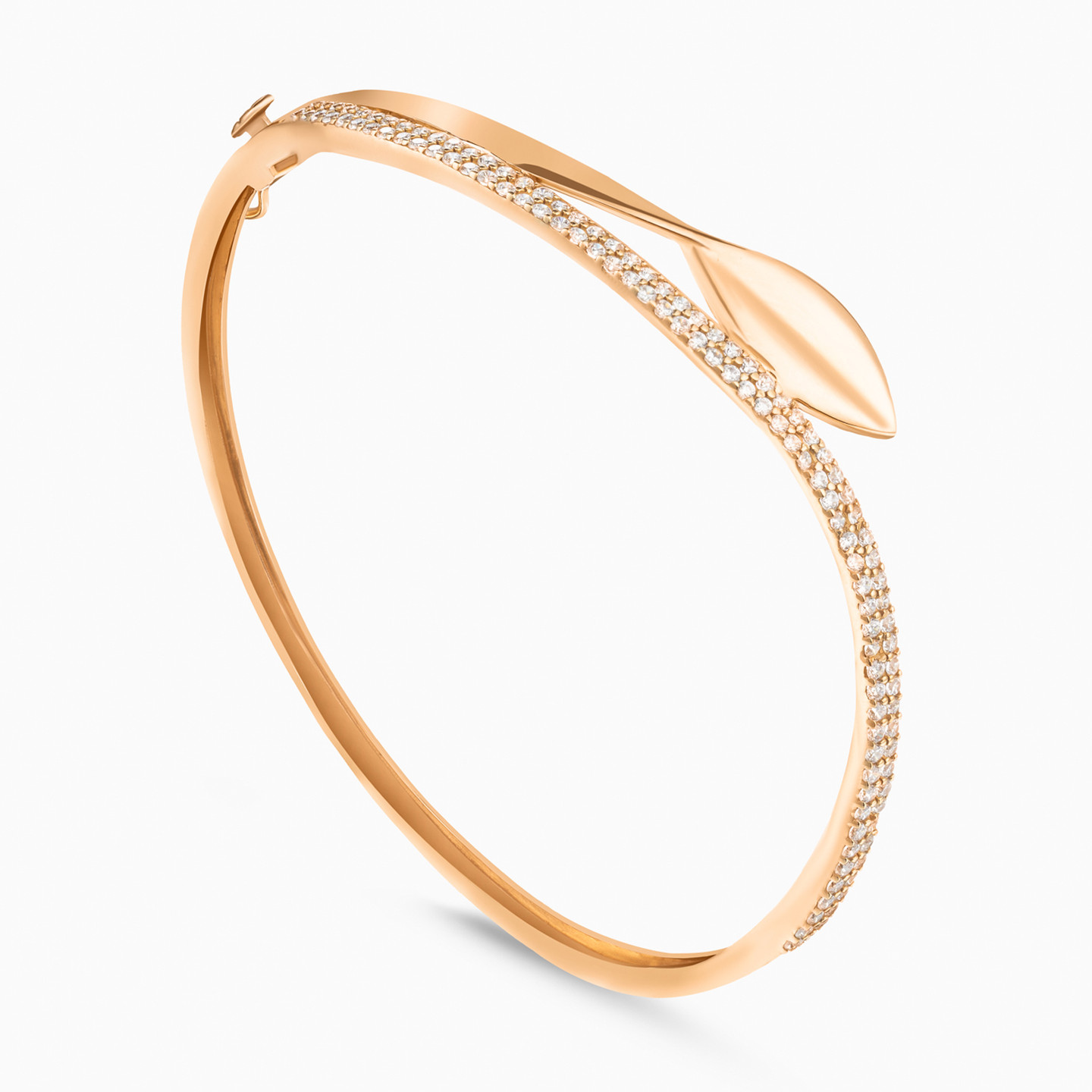 نصف طقم ذهب ورقة شجر عيار 21 قيراط مزين بأحجار الزركون (2 قطع) - 4 نصف طقم ذهب ورقة شجر عيار 21 قيراط مزين بأحجار الزركون (2 قطع) - 4