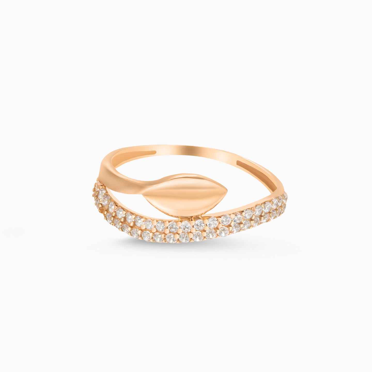 نصف طقم ذهب ورقة شجر عيار 21 قيراط مزين بأحجار الزركون (2 قطع) - 3 نصف طقم ذهب ورقة شجر عيار 21 قيراط مزين بأحجار الزركون (2 قطع) - 3