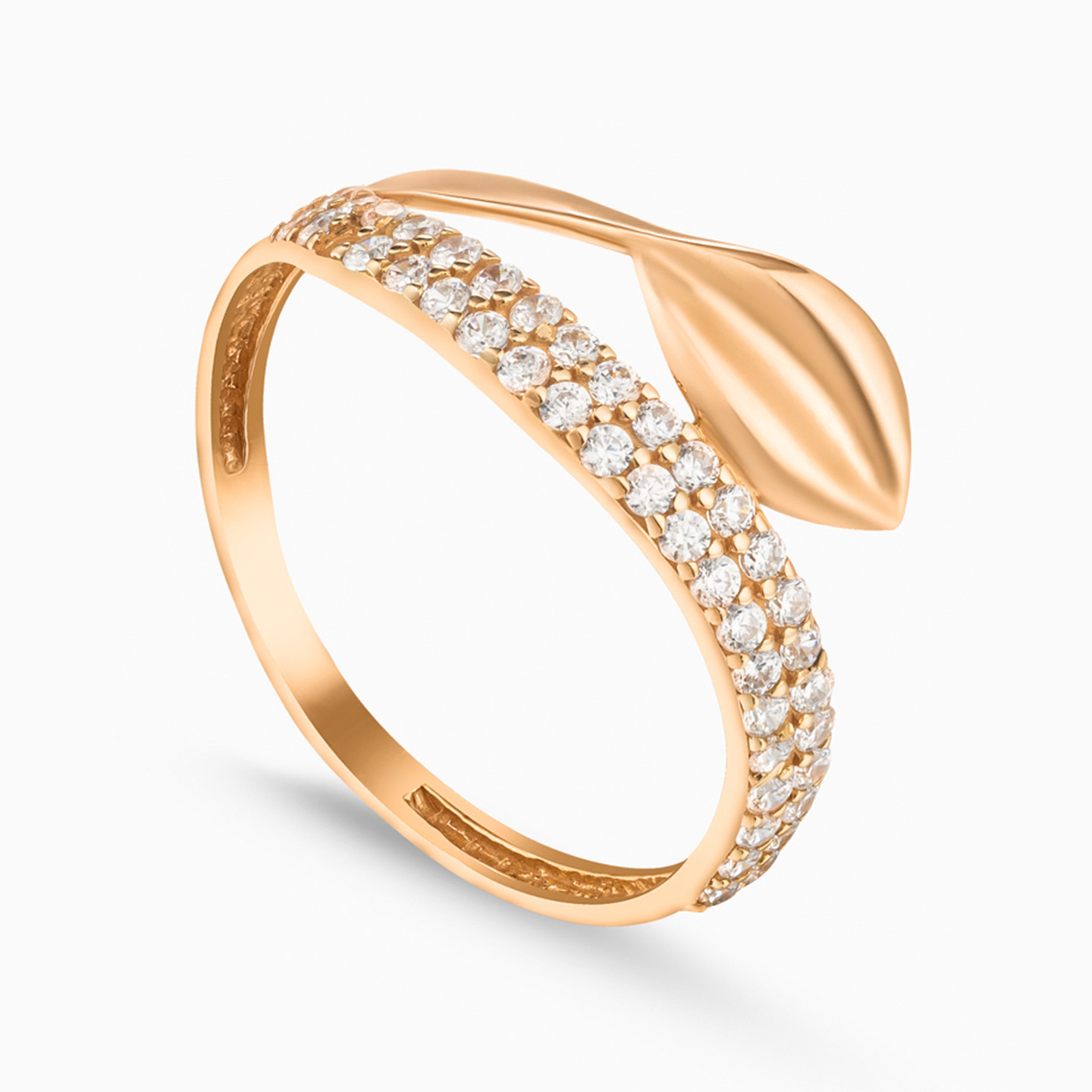 نصف طقم ذهب ورقة شجر عيار 21 قيراط مزين بأحجار الزركون (2 قطع) - 5 نصف طقم ذهب ورقة شجر عيار 21 قيراط مزين بأحجار الزركون (2 قطع) - 5