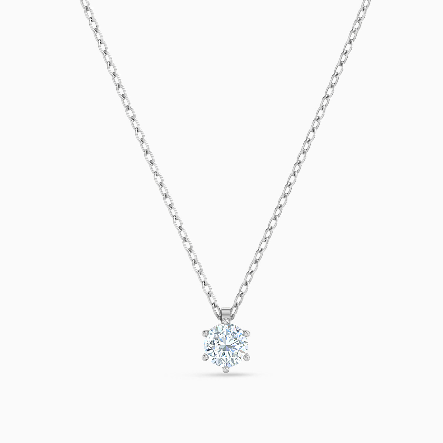 18K Gold Cubic Zirconia Pendant Necklace