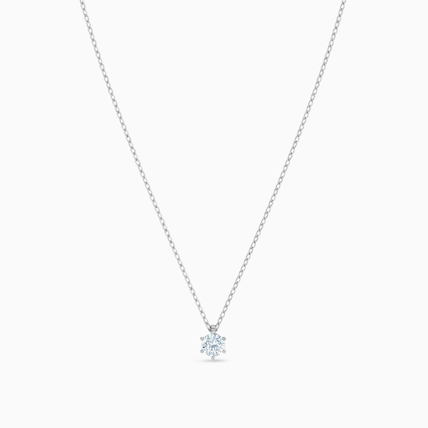 18K Gold Cubic Zirconia Pendant Necklace - 2