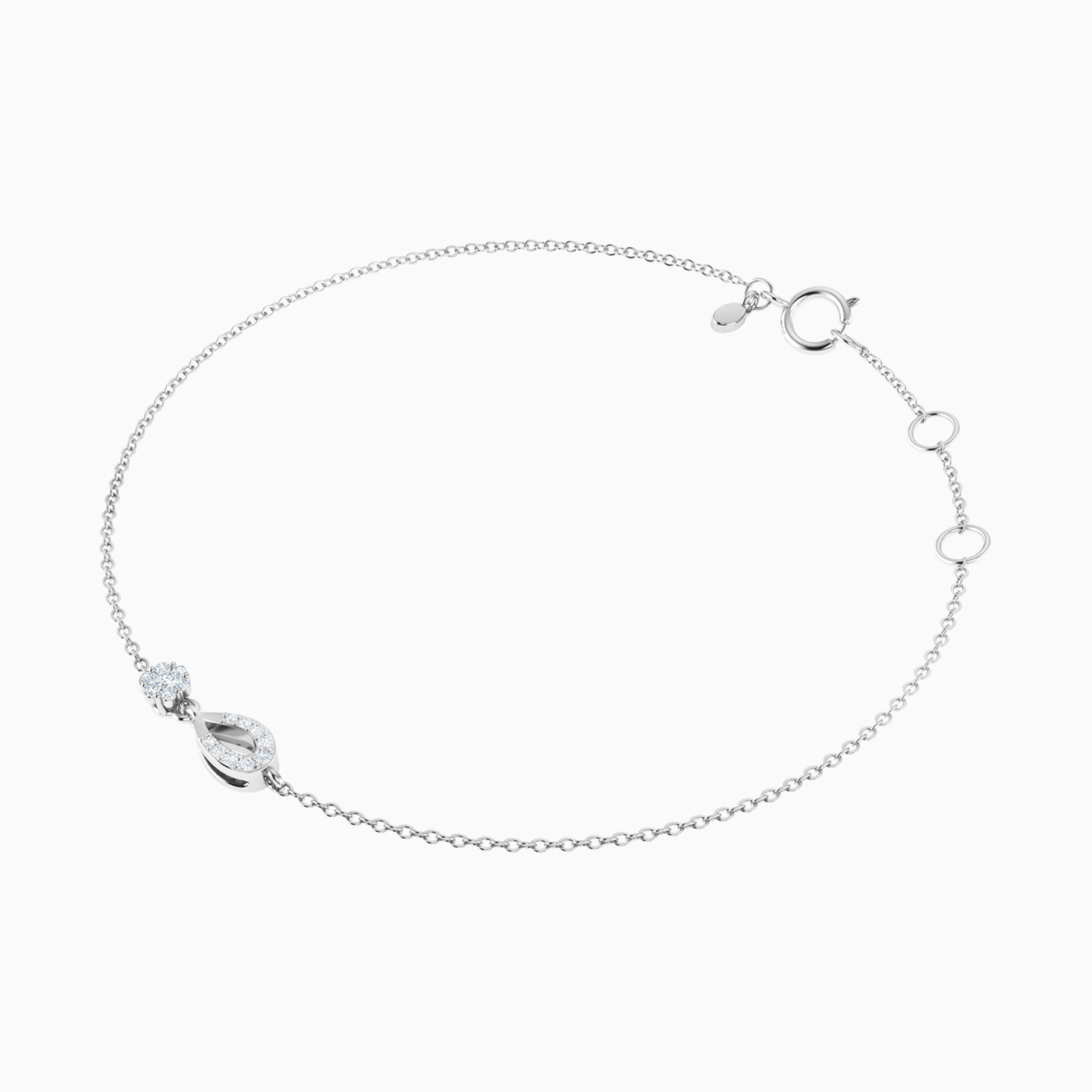 Multi Shaped Diamond Chain Bracelet in 18K Gold - 3 Multi Shaped Diamond Chain Bracelet in 18K Gold - 3