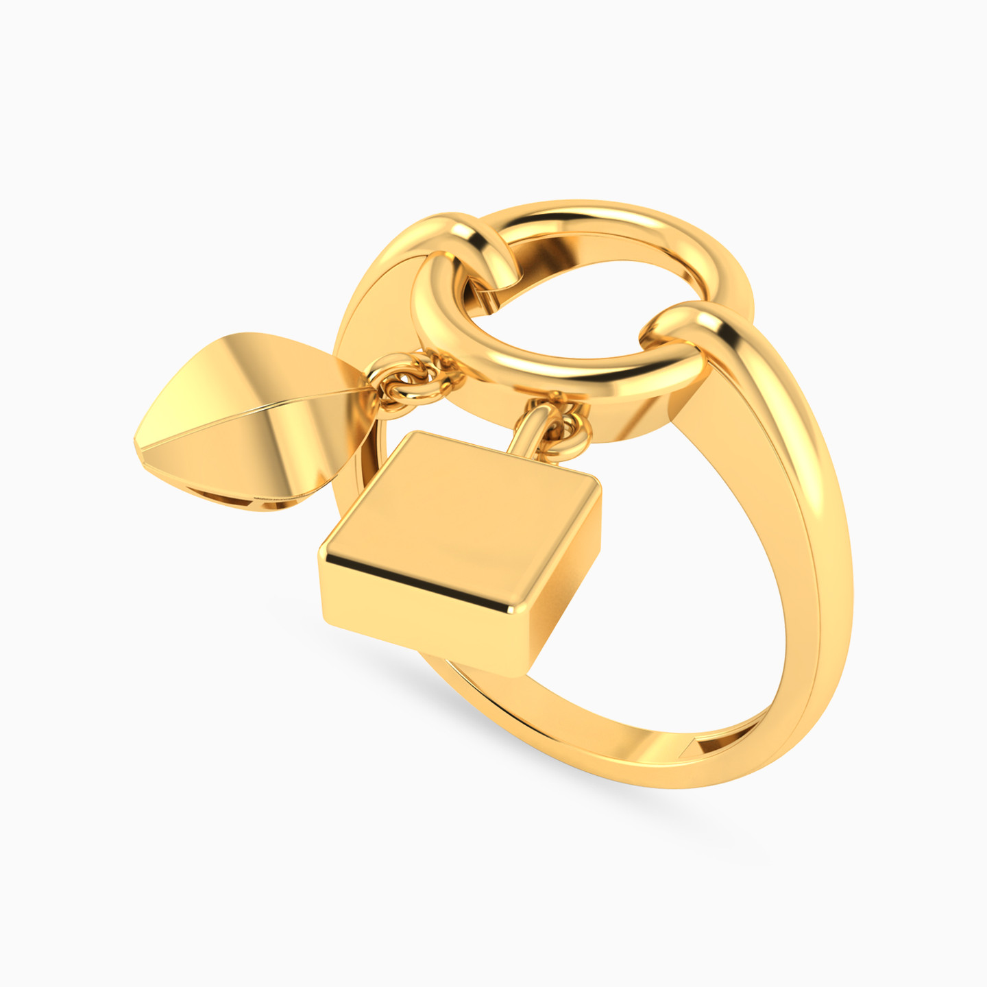 Multi Shaped Jewelry Set in 18K Gold (3 Pieces) - 4 Multi Shaped Jewelry Set in 18K Gold (3 Pieces) - 4