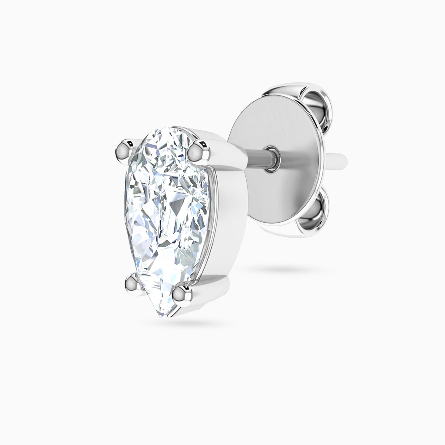 أقراط صغيرة ذهب شكل قطرة عيار 18 قيراط مزينة بأحجار الزركون - 3 أقراط صغيرة ذهب شكل قطرة عيار 18 قيراط مزينة بأحجار الزركون - 3