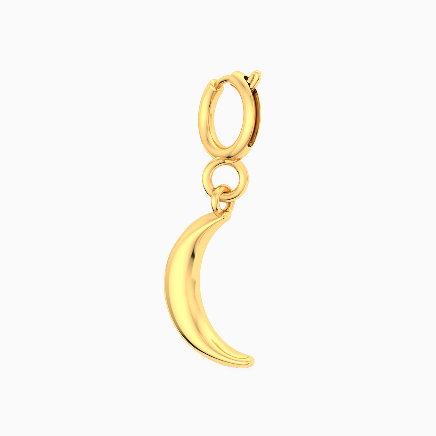 Crescent Moon Shaped Charm in 14K Gold - 2 Crescent Moon Shaped Charm in 14K Gold - 2