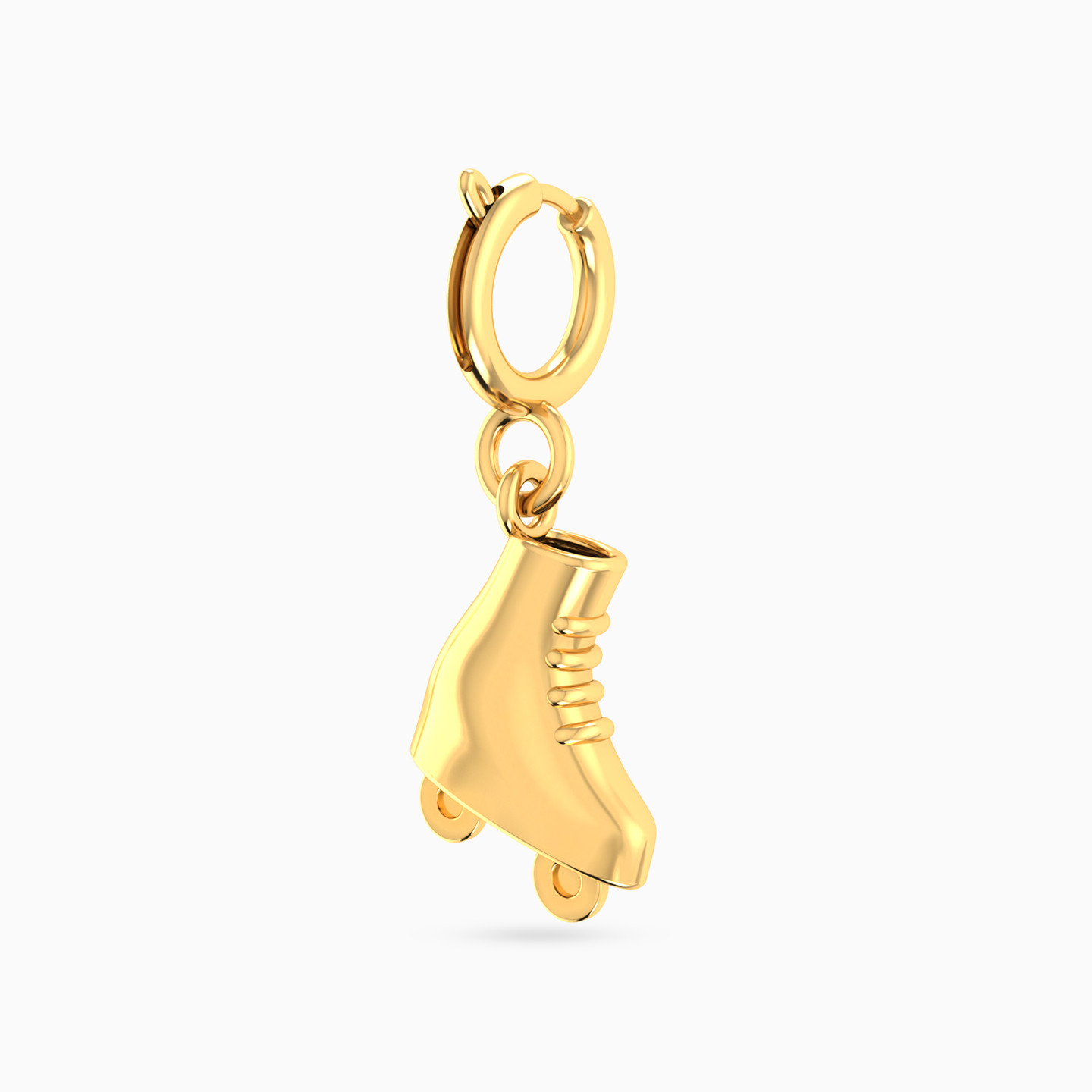 Roller Skate Shaped Charm in 14K Gold - 2 Roller Skate Shaped Charm in 14K Gold - 2