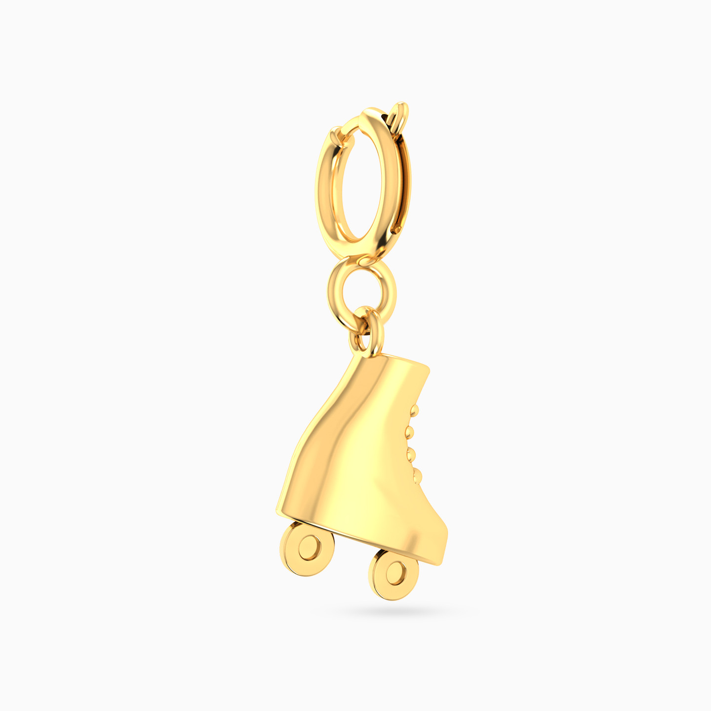 Roller Skate Shaped Charm in 14K Gold - 3 Roller Skate Shaped Charm in 14K Gold - 3