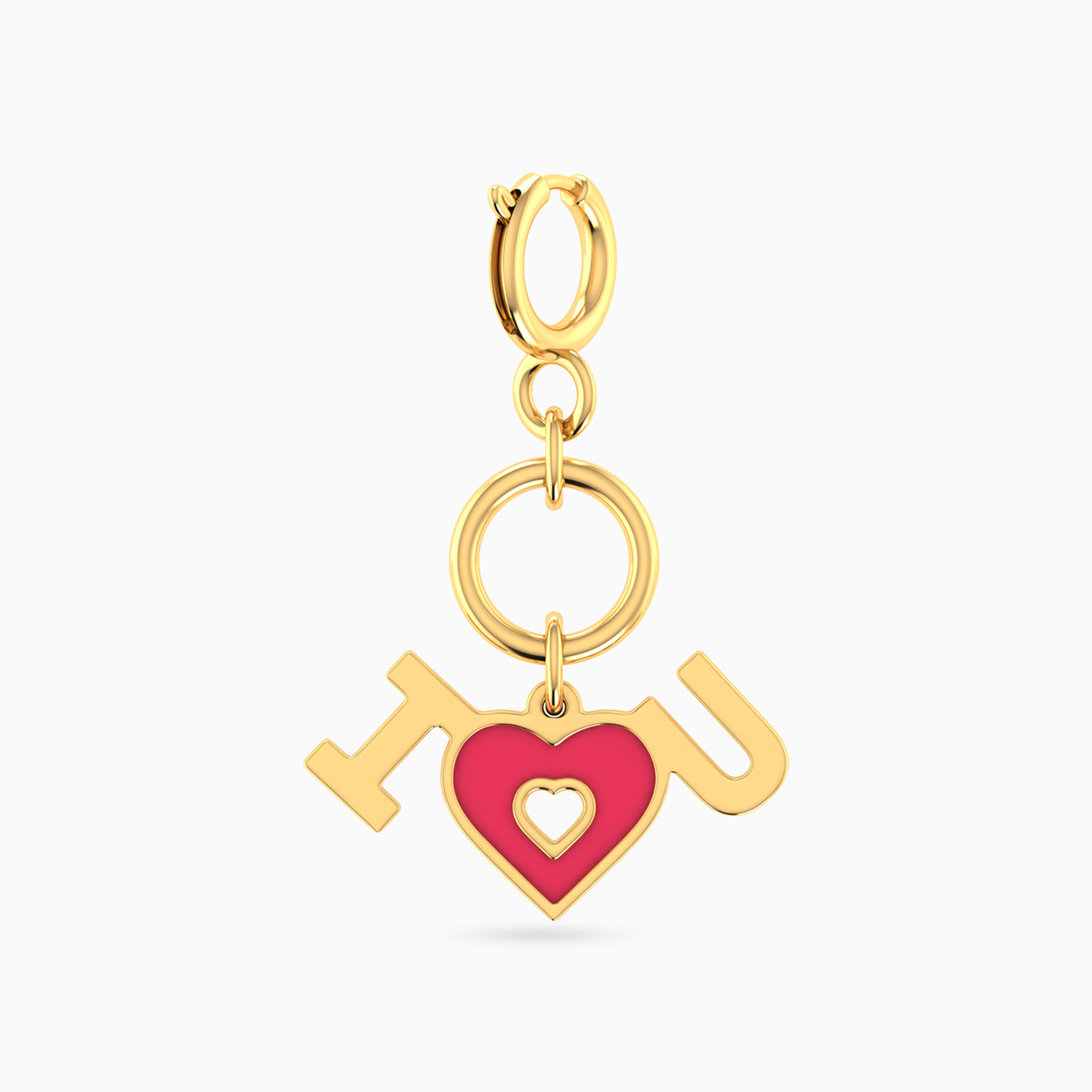 I Love You Shaped Charm in 14K Gold I Love You Shaped Charm in 14K Gold