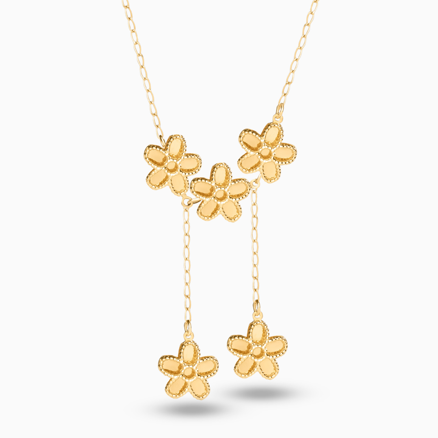 Flower Chain Necklace in 18K Gold Flower Chain Necklace in 18K Gold