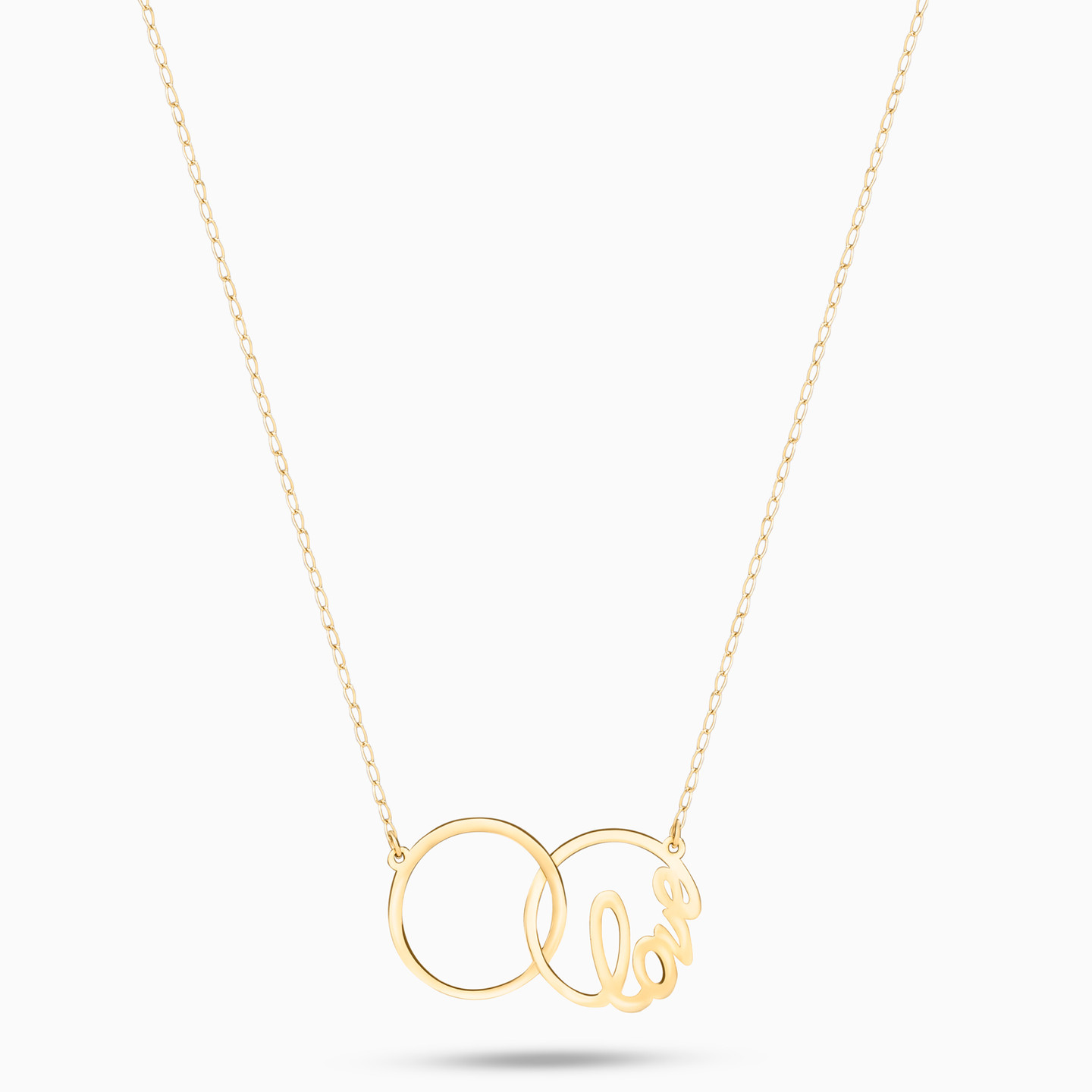 Love Necklace in 18K Gold - 3 Love Necklace in 18K Gold - 3