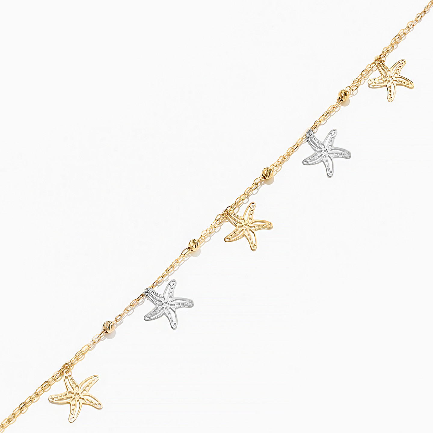 خلخال ذهب نجمة بحر عيار 18 قيراط - 3 خلخال ذهب نجمة بحر عيار 18 قيراط - 3