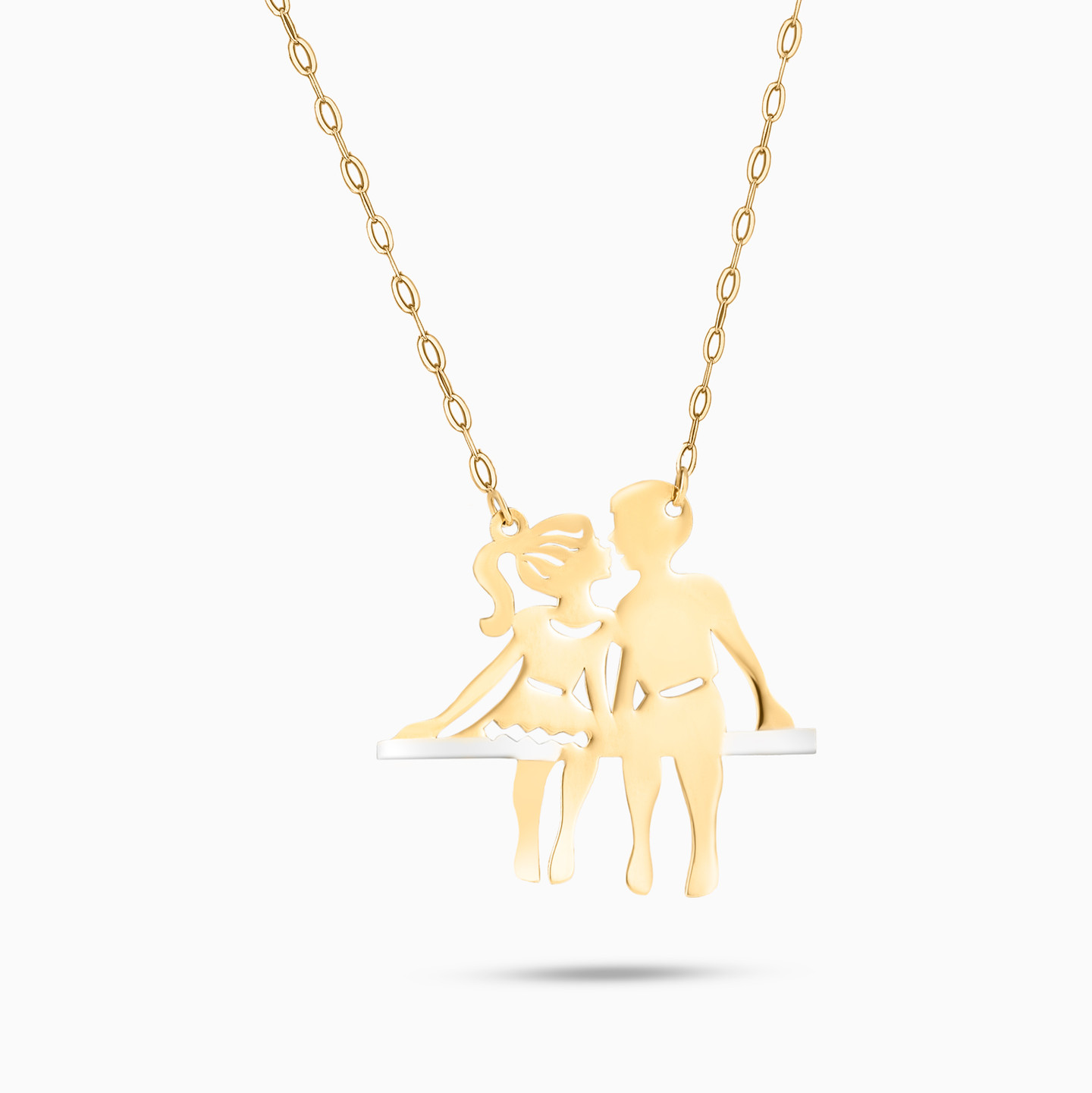 Couple Necklace In 18K Gold