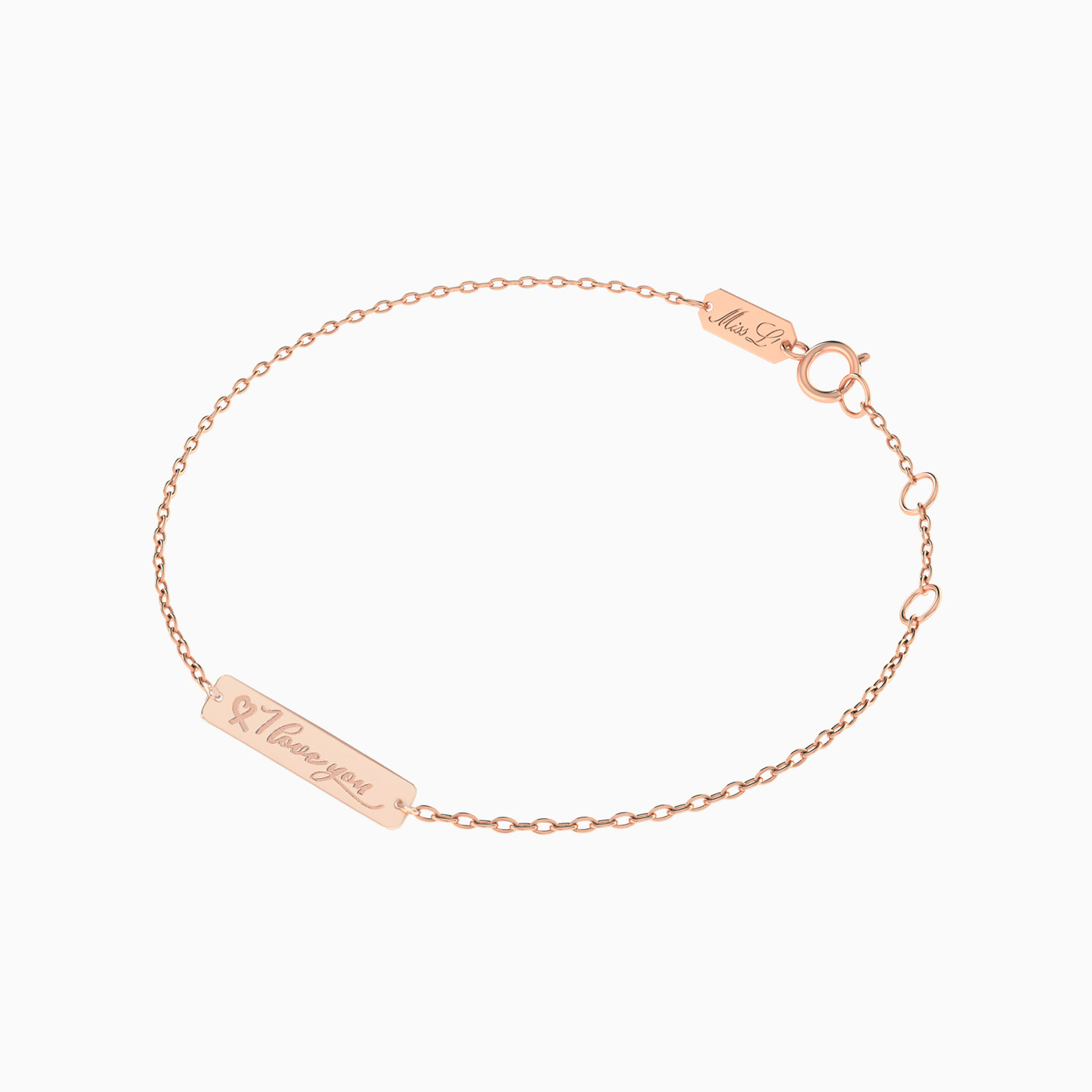 أسورة ذهب I Love You عيار 18 قيراط - 2 أسورة ذهب I Love You عيار 18 قيراط - 2