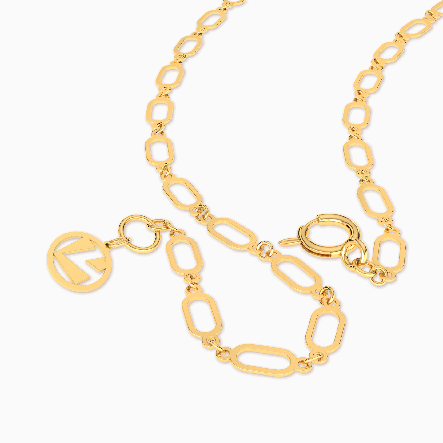 Chain Necklace in 14K Gold - 2 Chain Necklace in 14K Gold - 2
