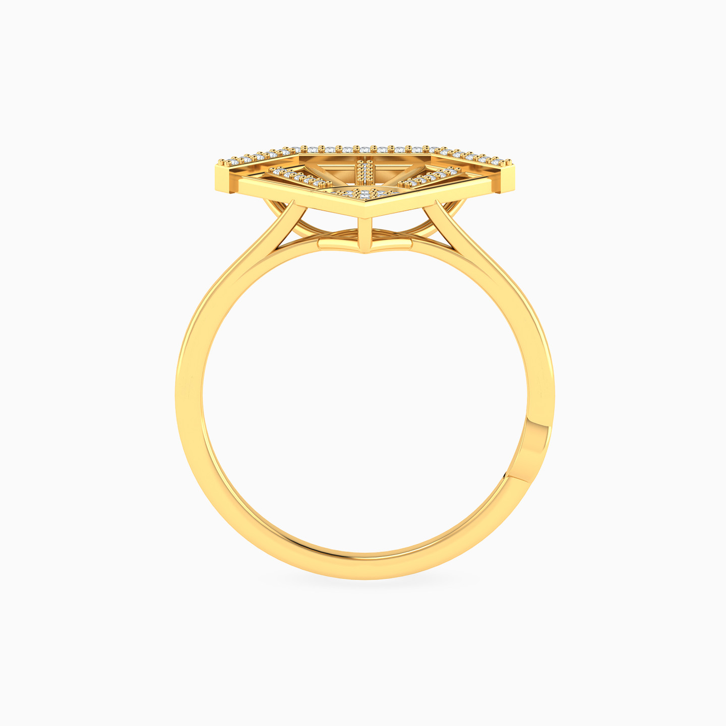 Le Soliel Triangle Diamond Ring in 18K Gold - 4 Le Soliel Triangle Diamond Ring in 18K Gold - 4