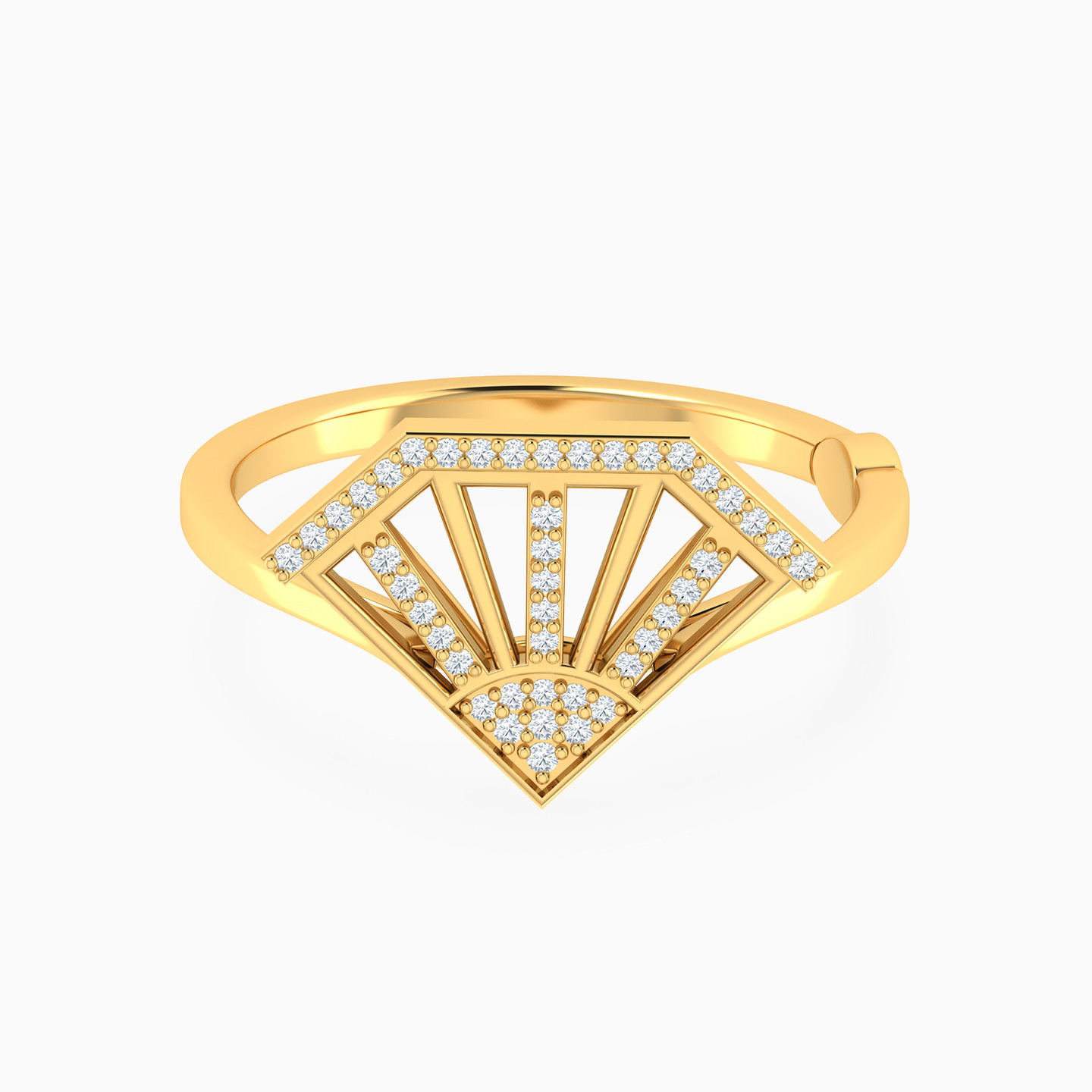 Le Soliel Triangle Diamond Ring in 18K Gold Le Soliel Triangle Diamond Ring in 18K Gold