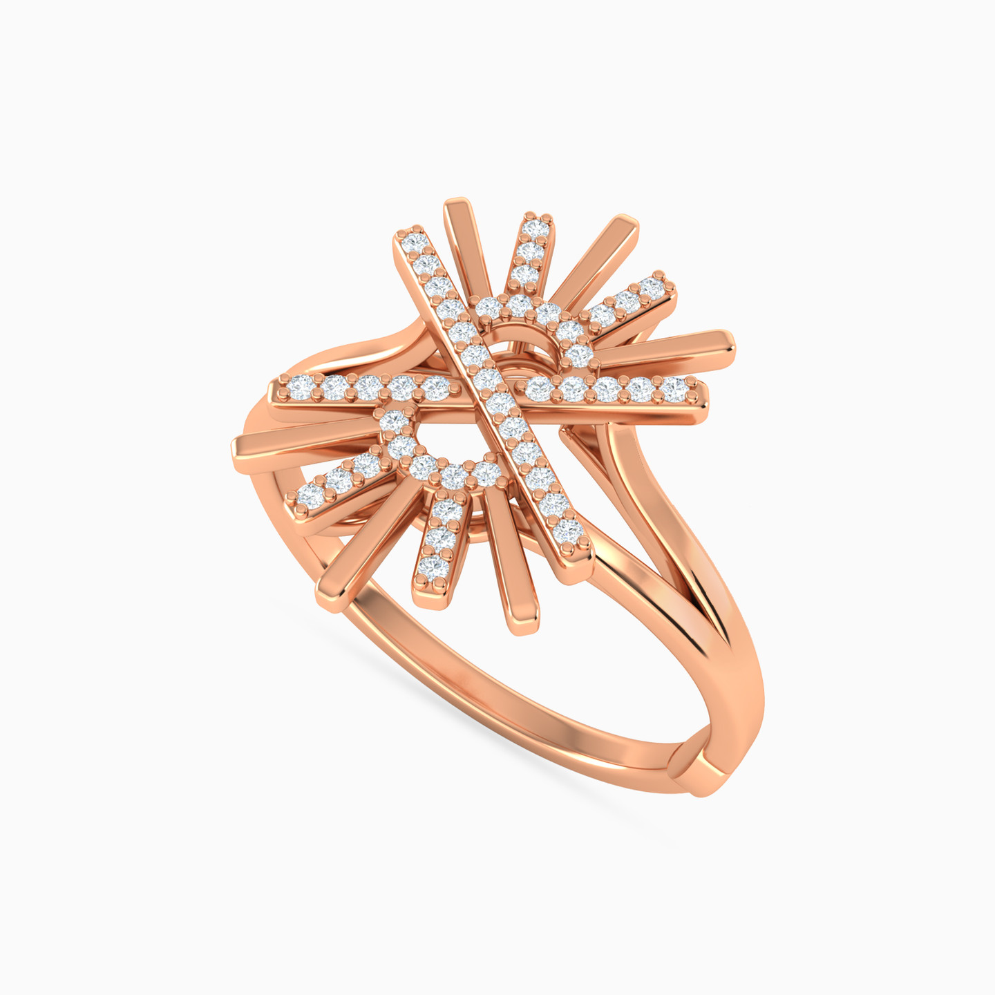 Le Soliel Rising Sun Diamond Ring in 18K Gold - 3