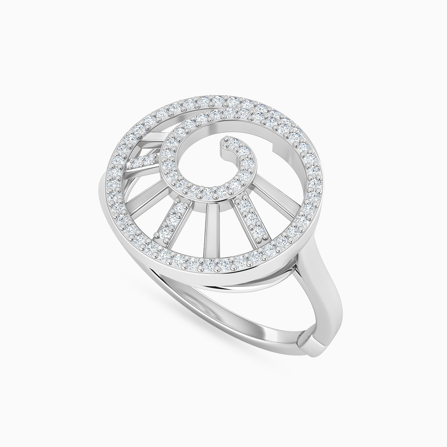 Le Soliel Spiral Diamonds Ring in 18K Gold - 3 Le Soliel Spiral Diamonds Ring in 18K Gold - 3