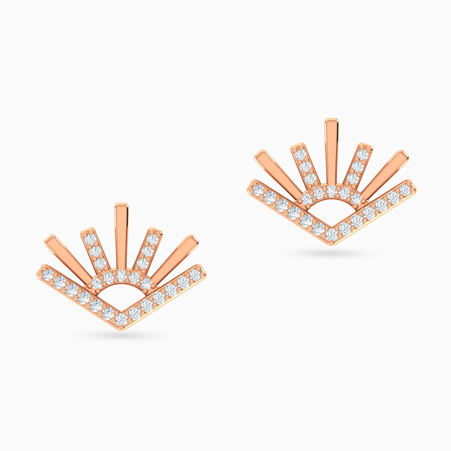Le Soliel Rising Sun Diamond Stud Earrings in 18K Gold - 3 Le Soliel Rising Sun Diamond Stud Earrings in 18K Gold - 3