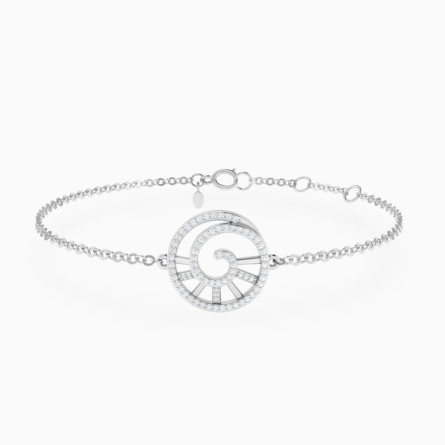Le Soliel Spiral Diamonds Chain Bracelet in 18K Gold Le Soliel Spiral Diamonds Chain Bracelet in 18K Gold
