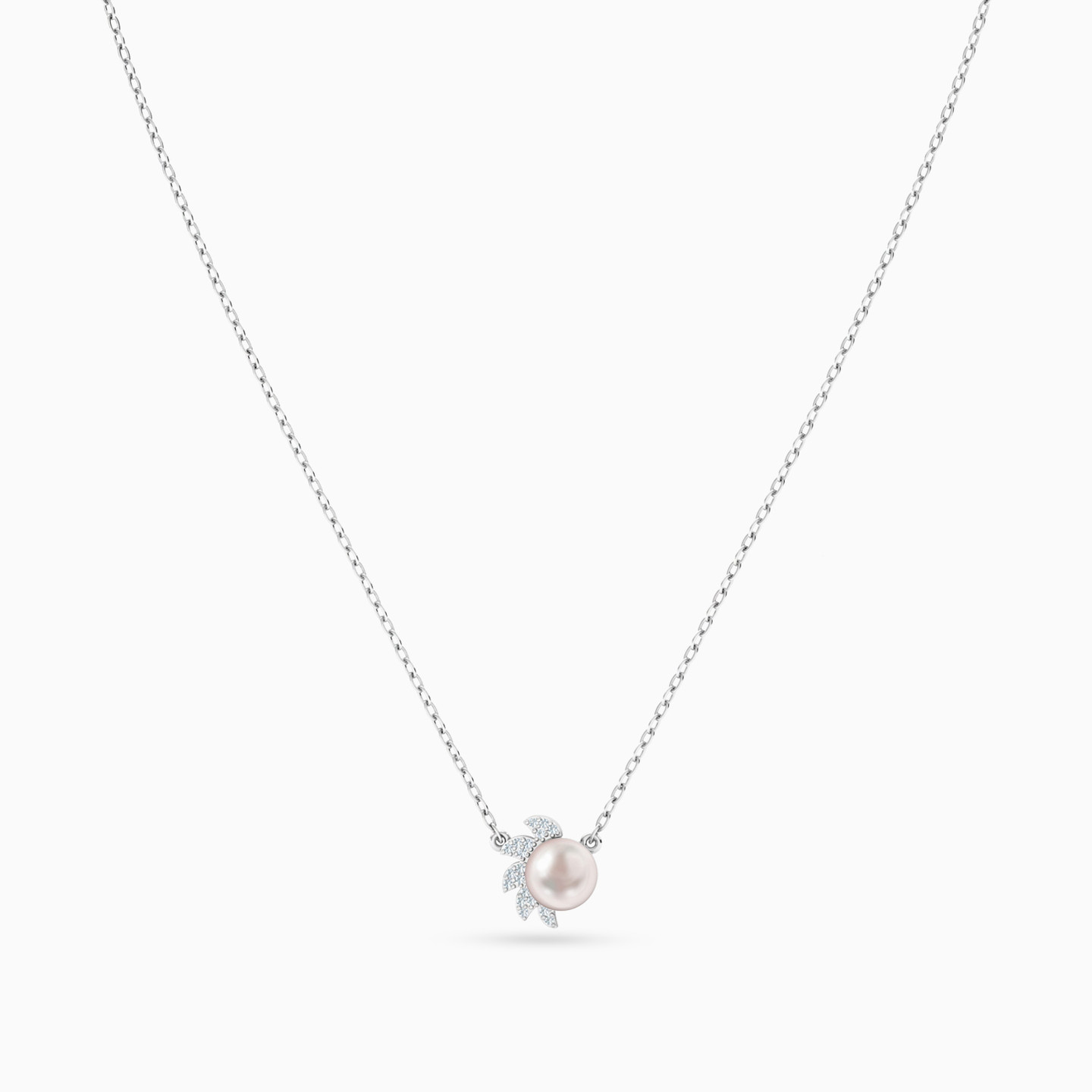 Sun Diamond & Pearl Necklace in 18K Gold - 3 Sun Diamond & Pearl Necklace in 18K Gold - 3