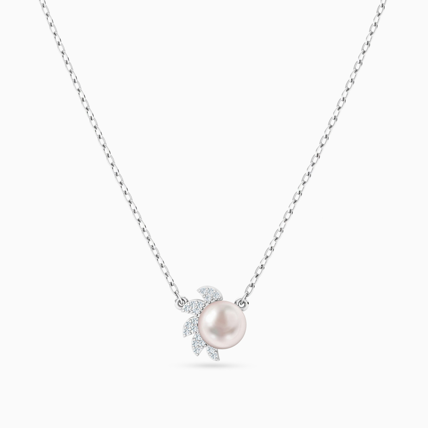 Sun Diamond & Pearl Necklace in 18K Gold Sun Diamond & Pearl Necklace in 18K Gold