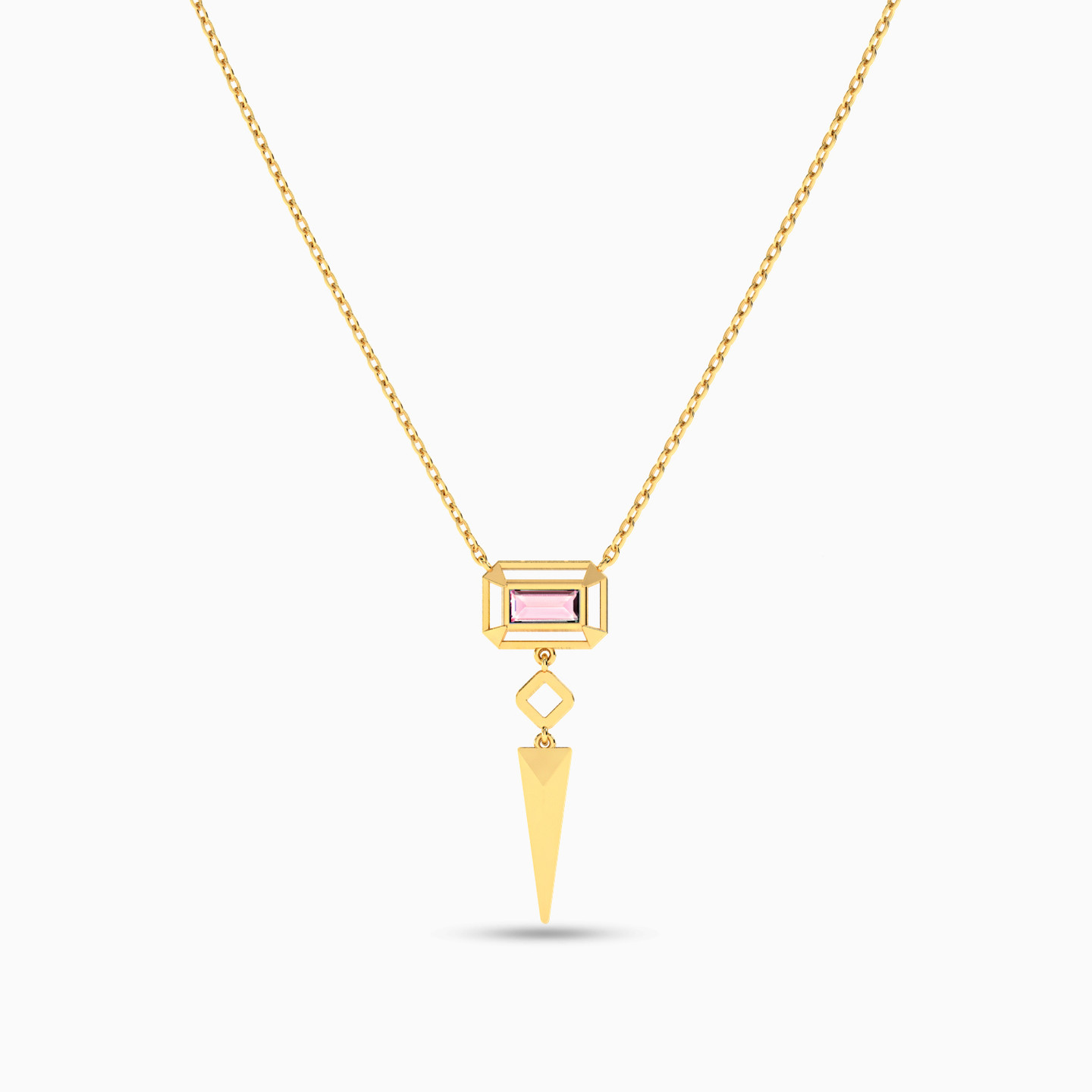 Multi-shaped Necklace in 14K Gold - 3 Multi-shaped Necklace in 14K Gold - 3