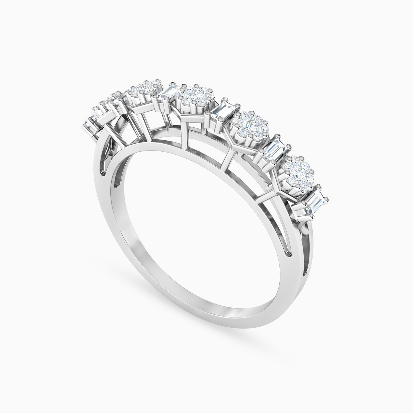 Circle Diamond Ring in 18K Gold - 2 Circle Diamond Ring in 18K Gold - 2