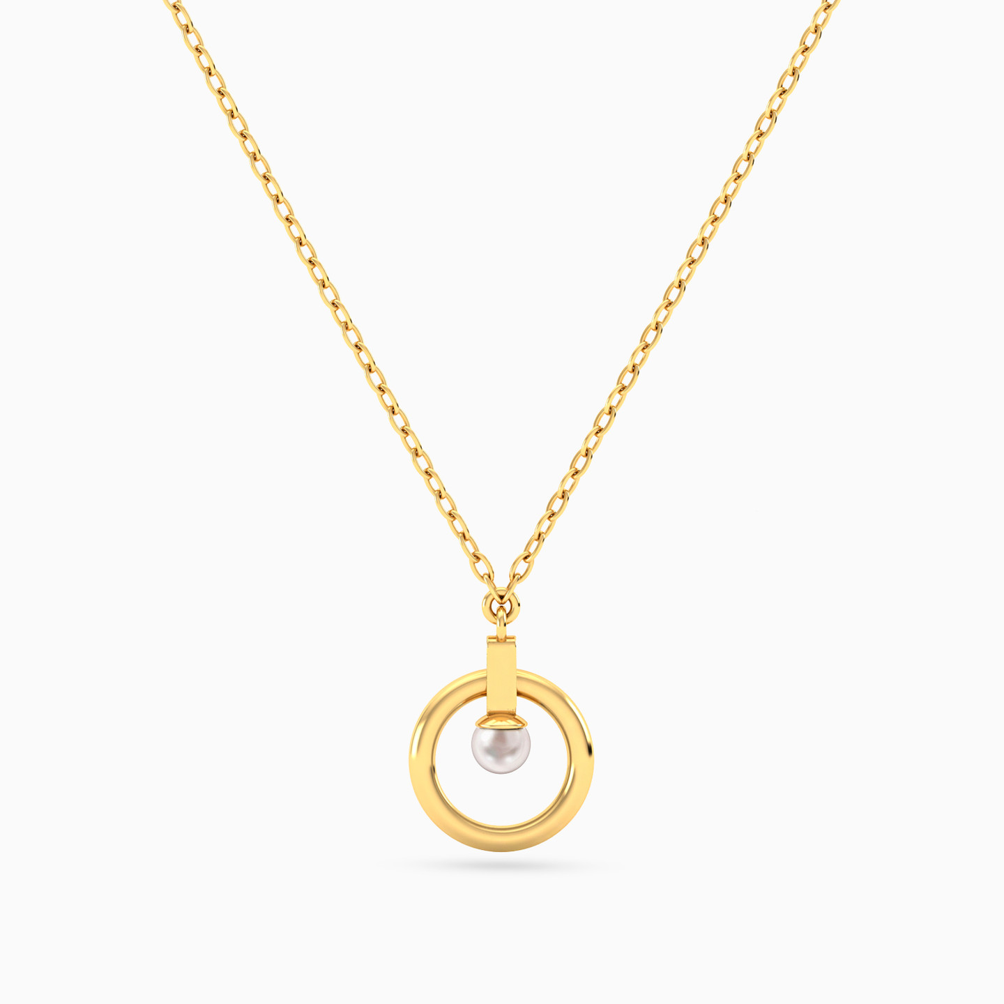 سلسة ذهب دائرية عيار 18 قيراط مزينة باللؤلؤ سلسة ذهب دائرية عيار 18 قيراط مزينة باللؤلؤ