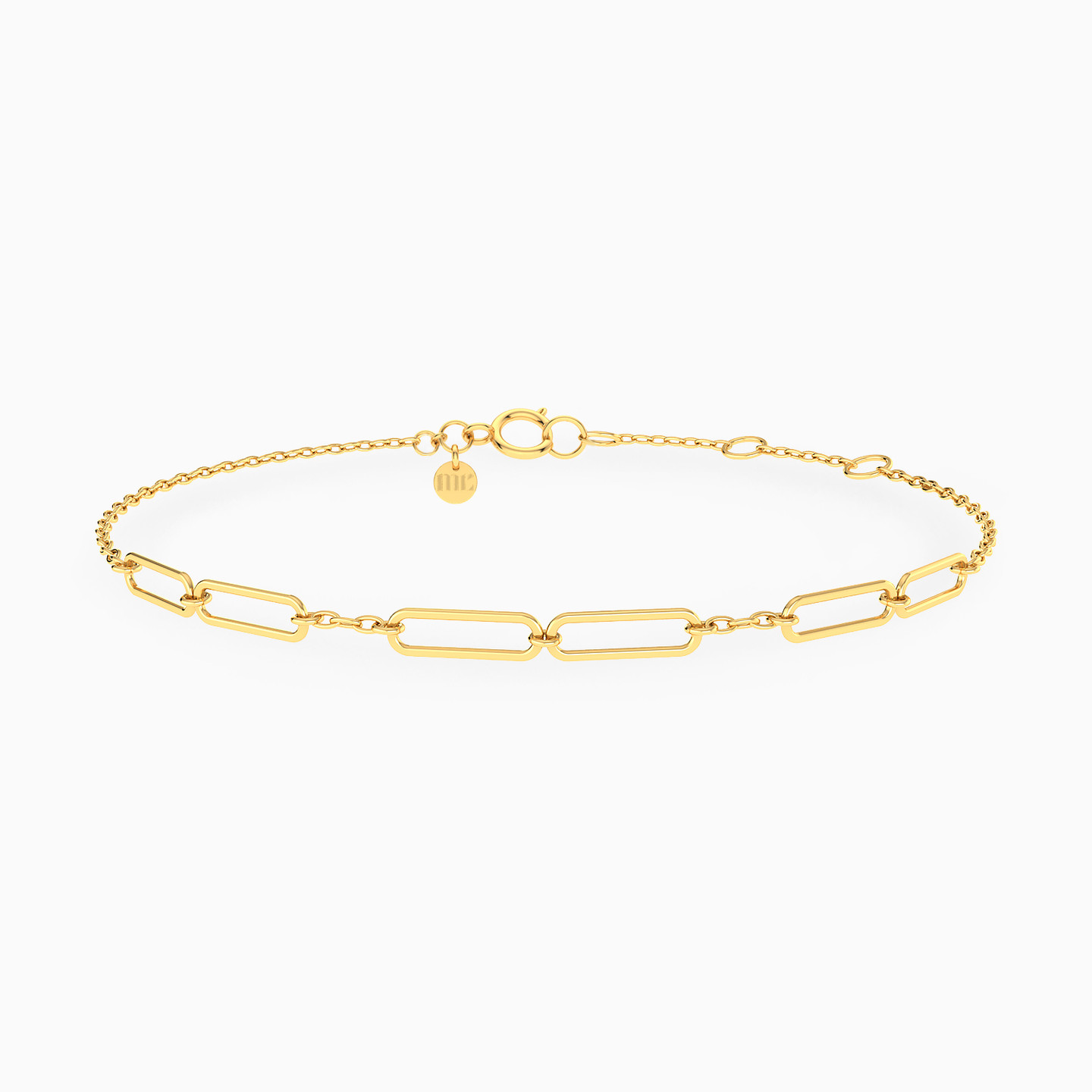 Rectangle Chain Bracelet in 14K Gold Rectangle Chain Bracelet in 14K Gold