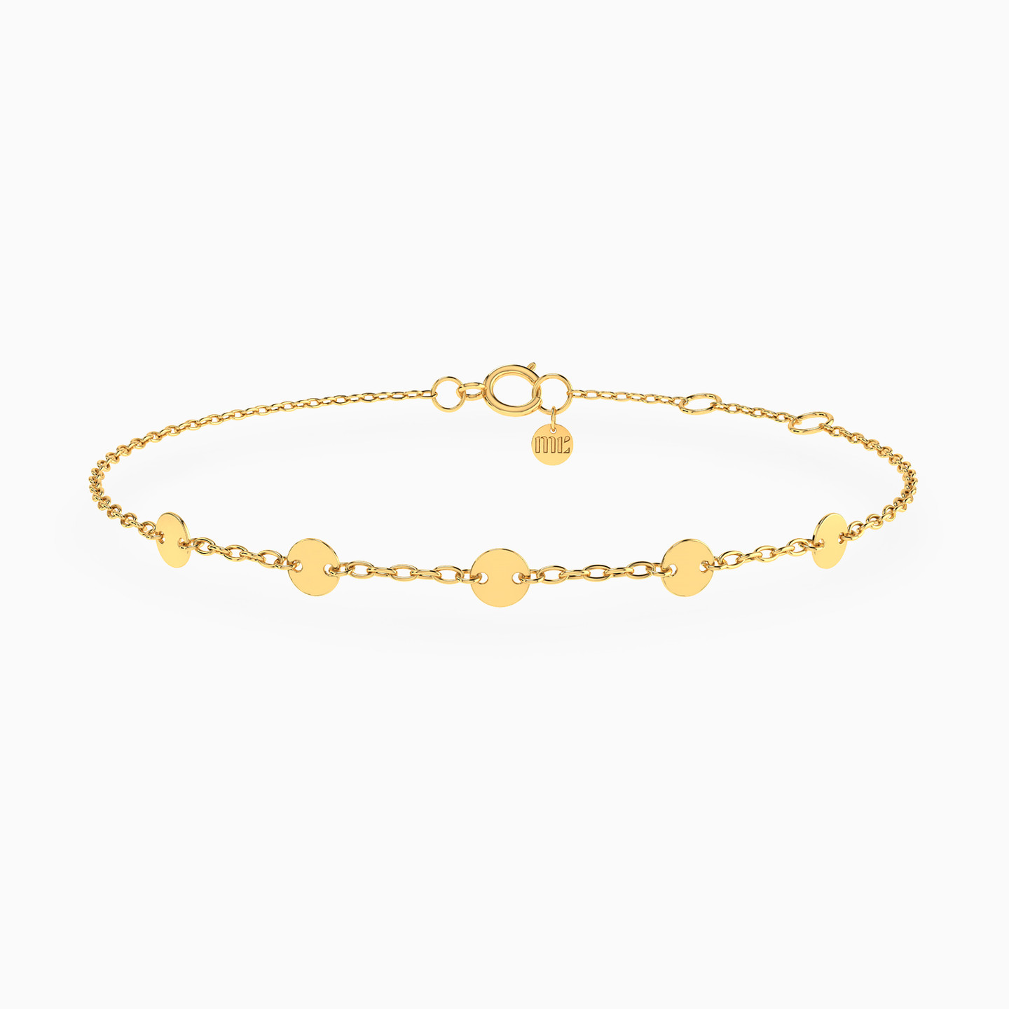 Circles Chain Bracelet in 14K Gold Circles Chain Bracelet in 14K Gold