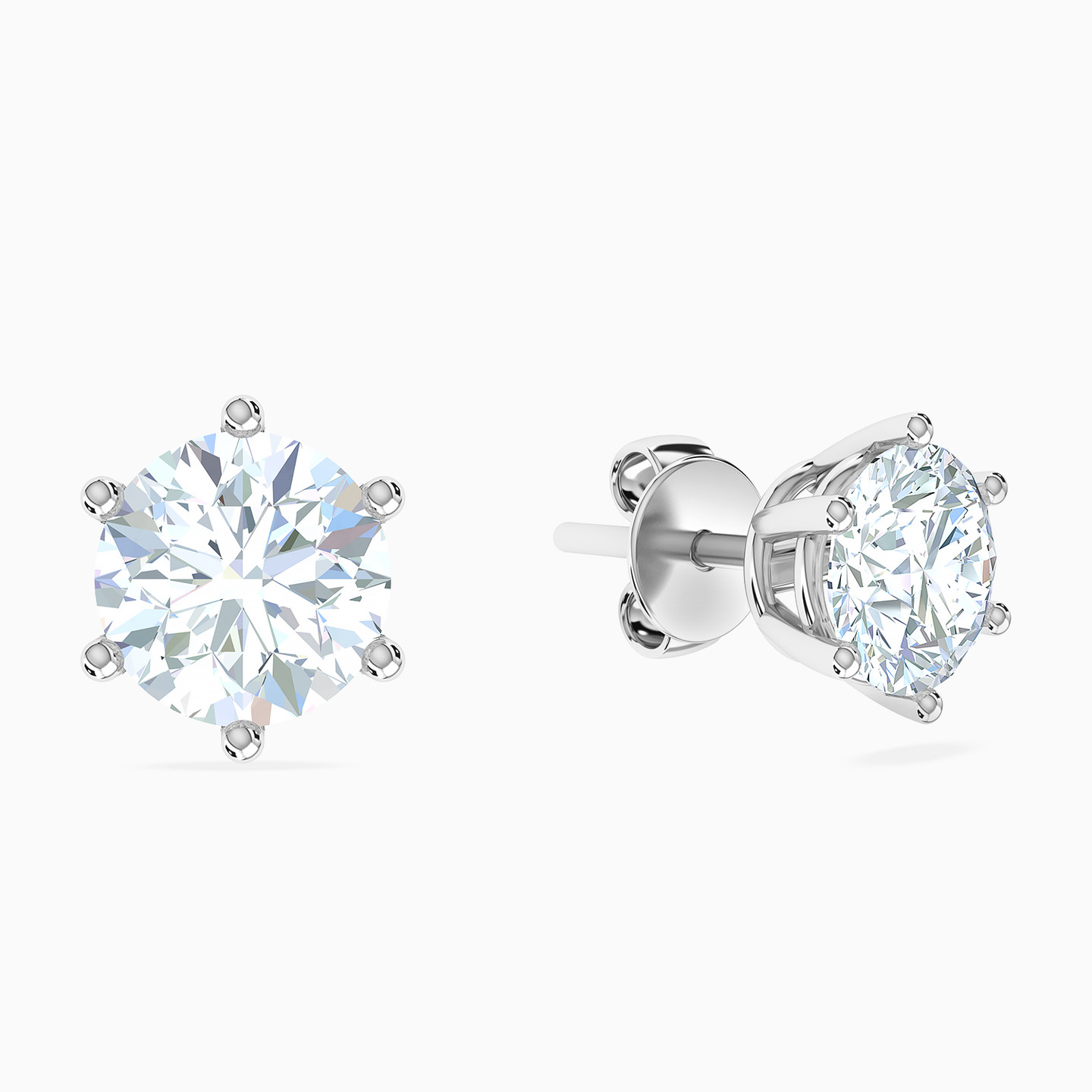 أقراط صغيرة ذهب دائرة عيار 18 قيراط مزينة بأحجار الزركون - 2 أقراط صغيرة ذهب دائرة عيار 18 قيراط مزينة بأحجار الزركون - 2