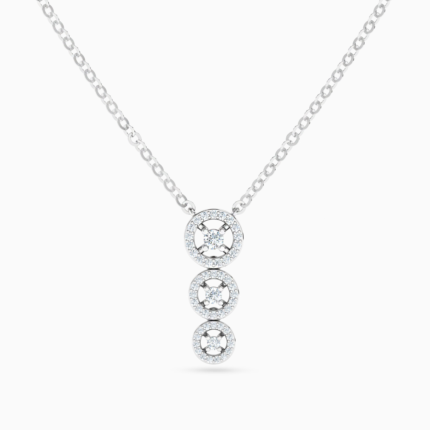 Circular Diamond Necklace in 18k Gold Circular Diamond Necklace in 18k Gold