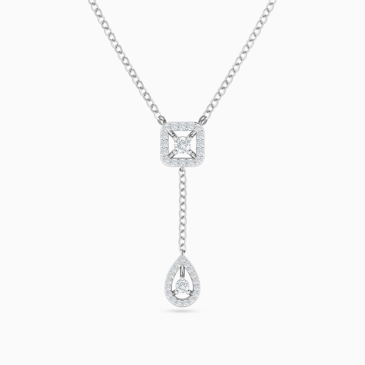 سلسلة ذهب عيار 18 قيراط مزينة بالألماس